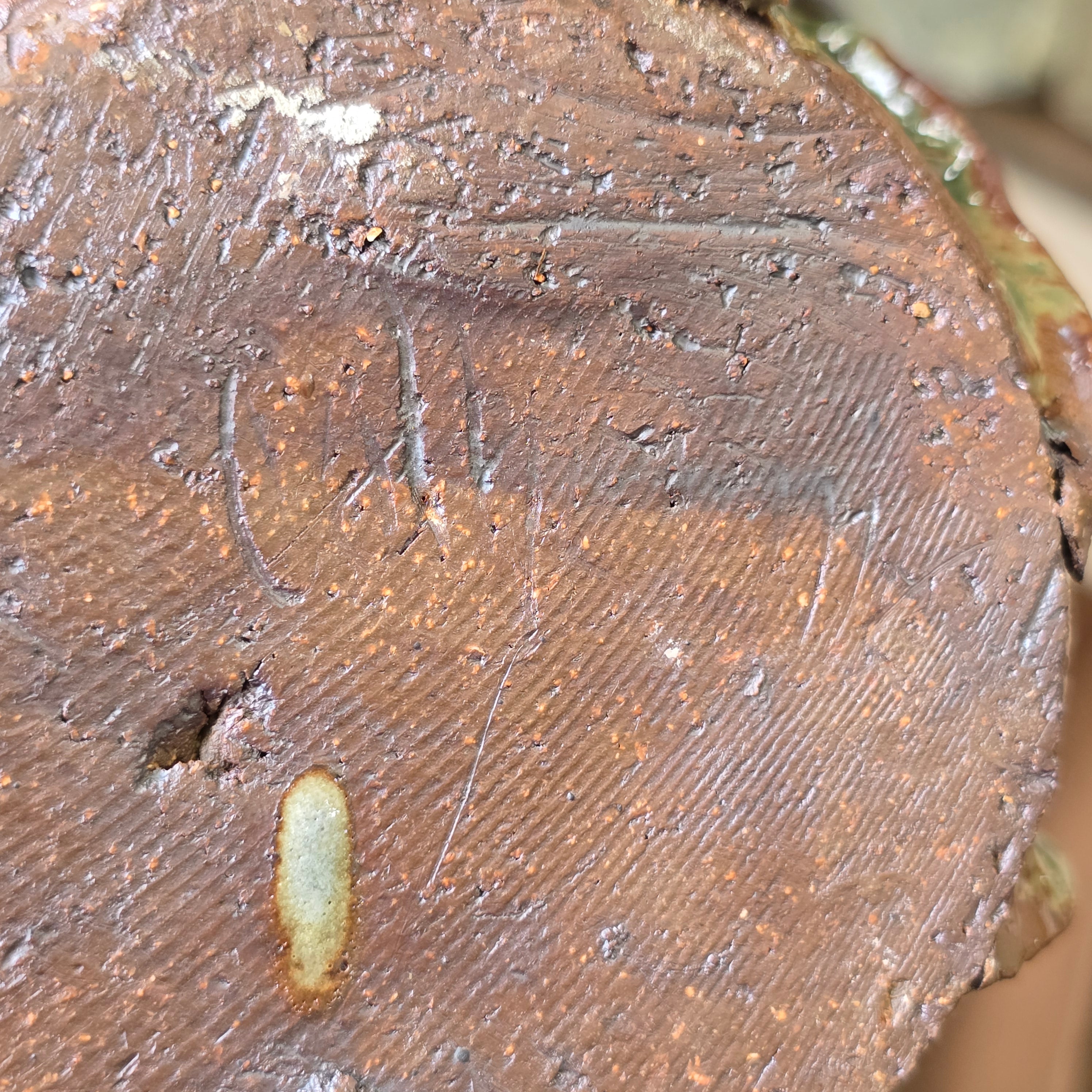 Vintage Handmade Organic Form Hand-Thrown Art Pottery Vase Pot Vines Branches