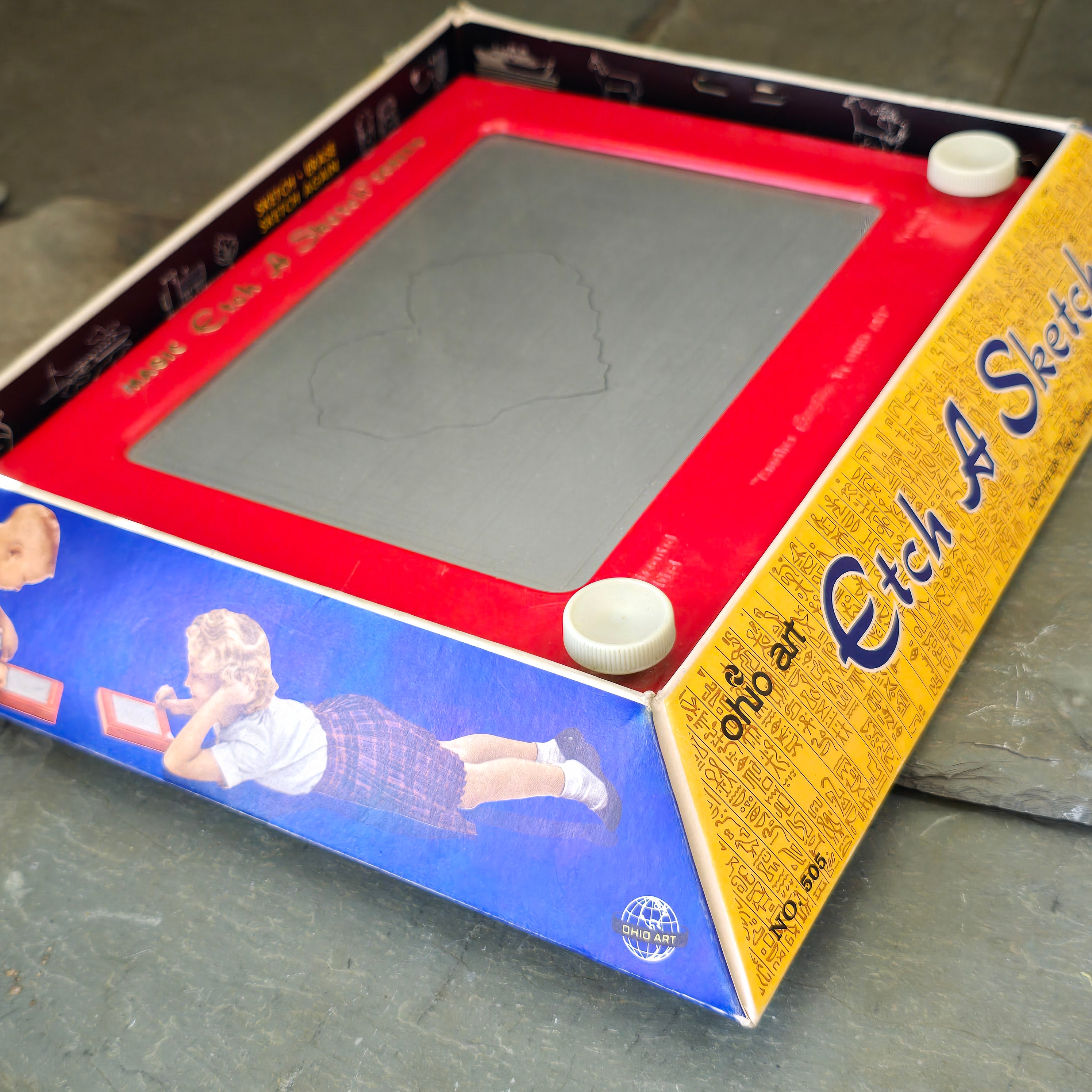 Vintage 1960's Ohio Art Etch A Sketch Drawing Toy in Original Box 1960's No. 505