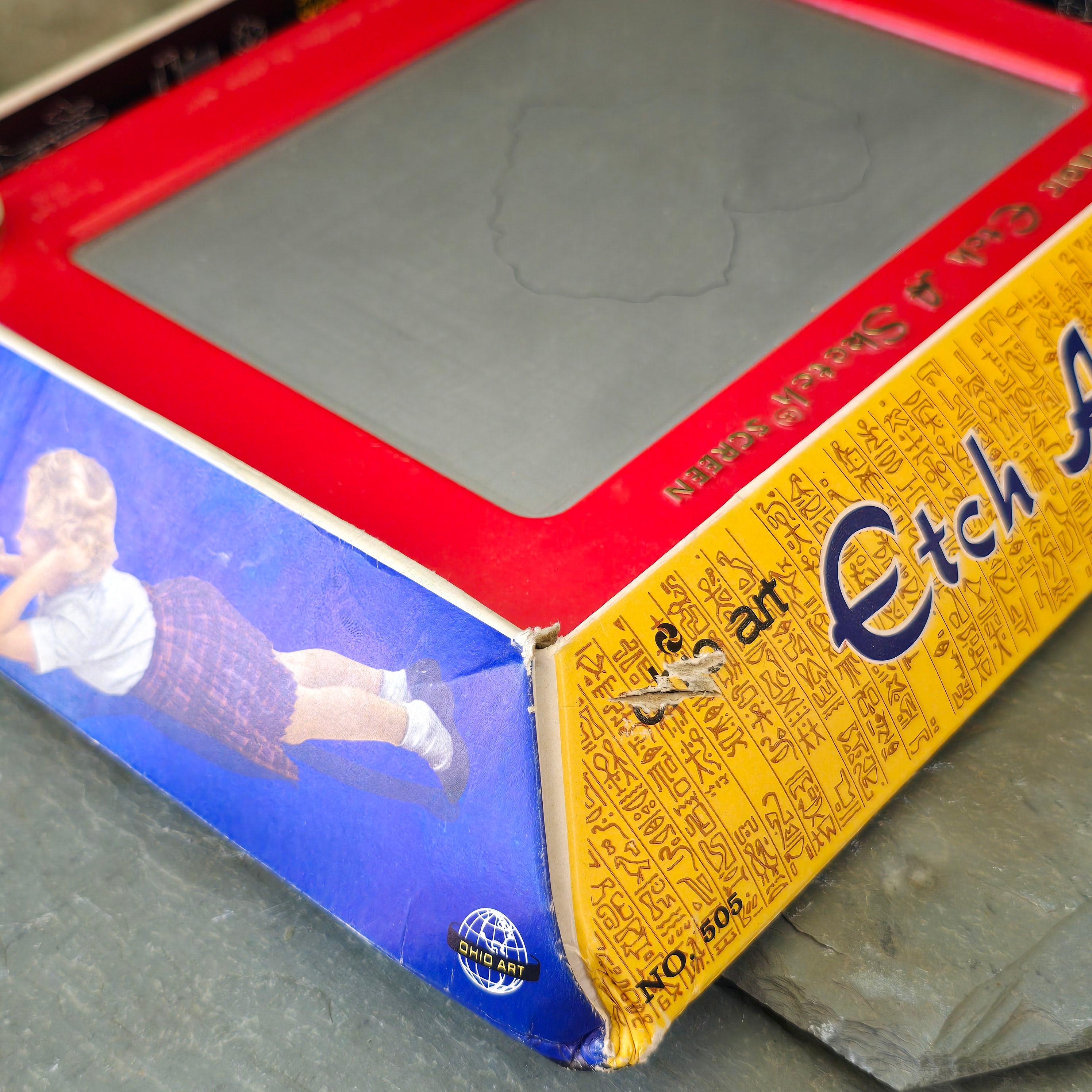 Vintage 1960's Ohio Art Etch A Sketch Drawing Toy in Original Box 1960's No. 505