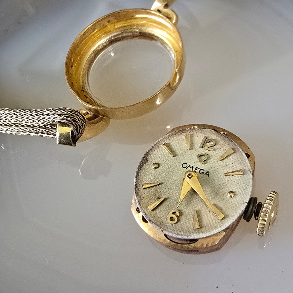1952 Omega Ladies 14k Gold Cocktail Watch 480 Women's Wristwatch