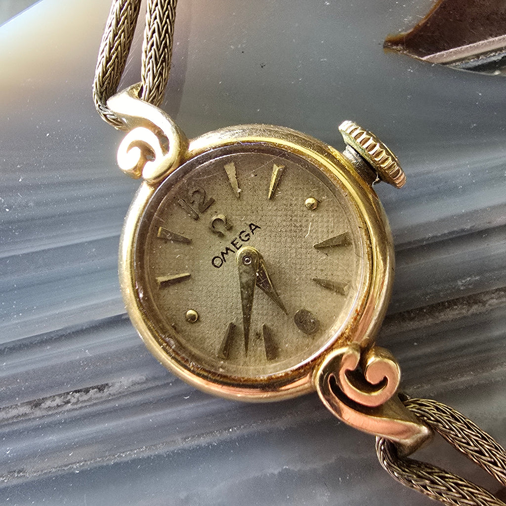 1952 Omega Ladies 14k Gold Cocktail Watch 480 Women's Wristwatch