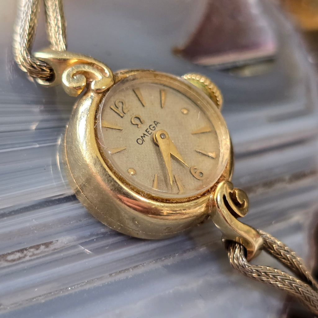 1952 Omega Ladies 14k Gold Cocktail Watch 480 Women's Wristwatch