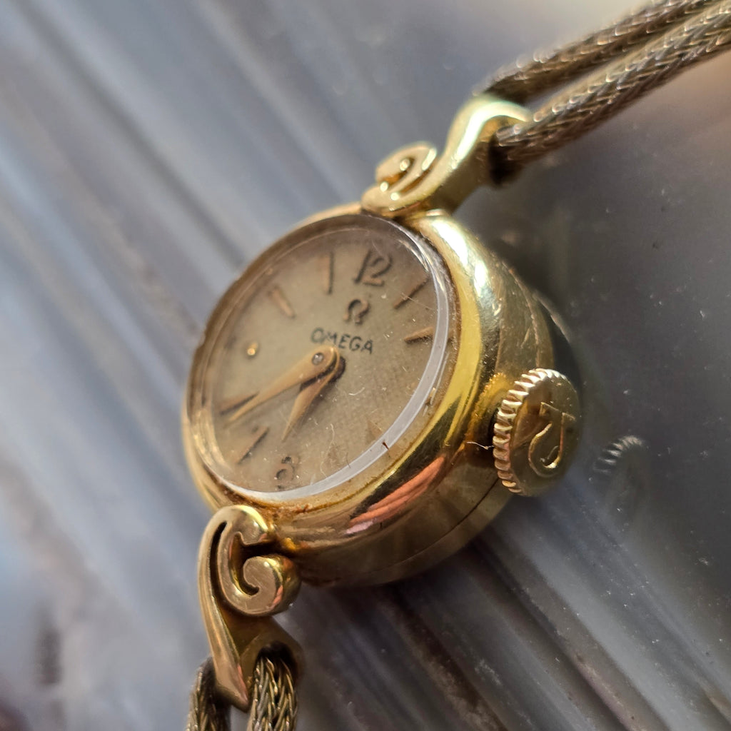 1952 Omega Ladies 14k Gold Cocktail Watch 480 Women's Wristwatch
