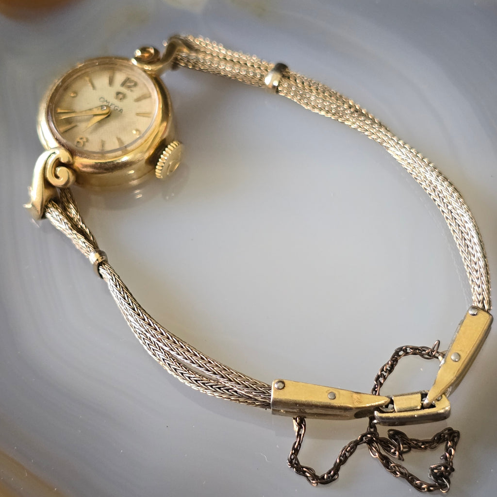 1952 Omega Ladies 14k Gold Cocktail Watch 480 Women's Wristwatch