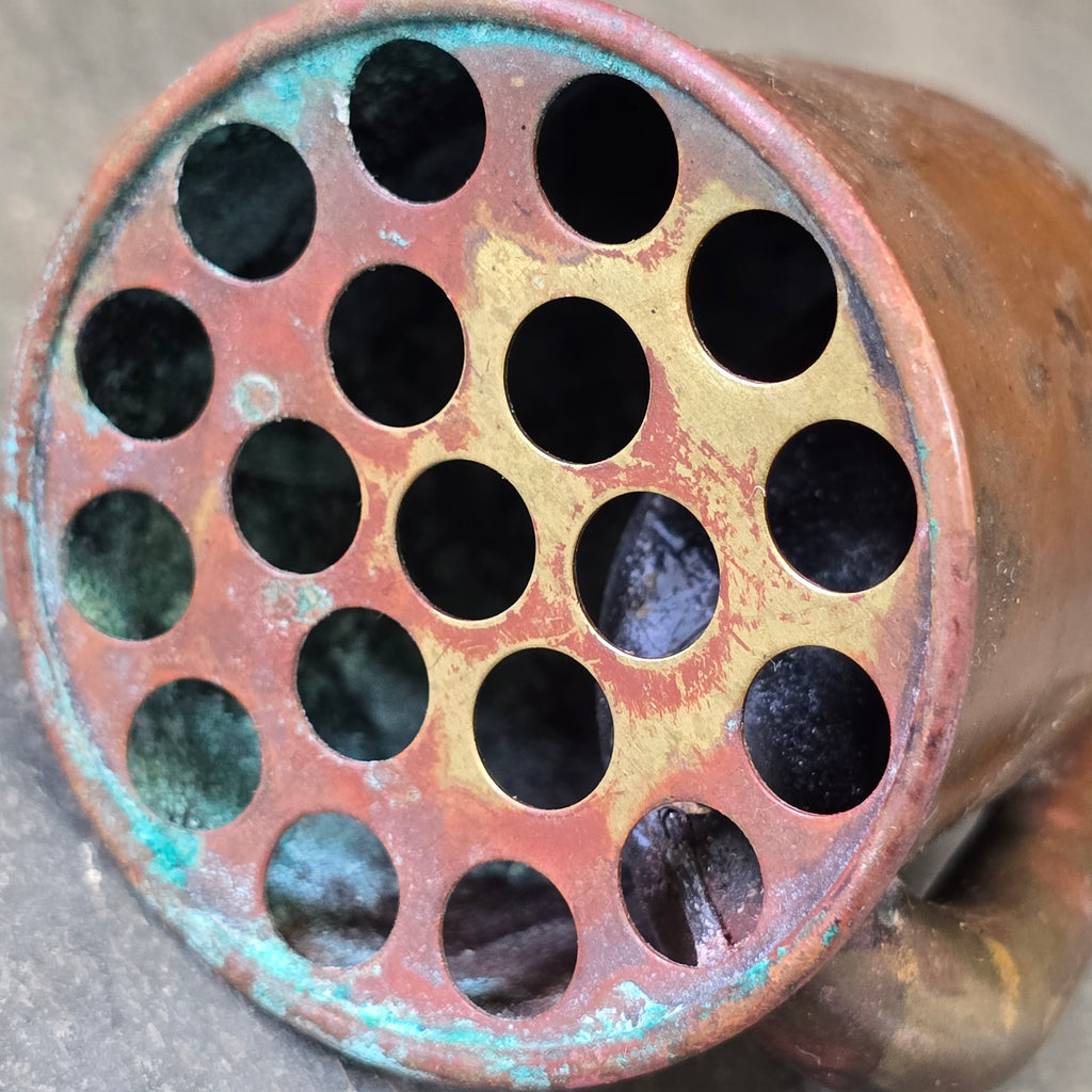 Antique Victorian Brass Ear Trumpet Early London Dome Hearing Aid Horn Device