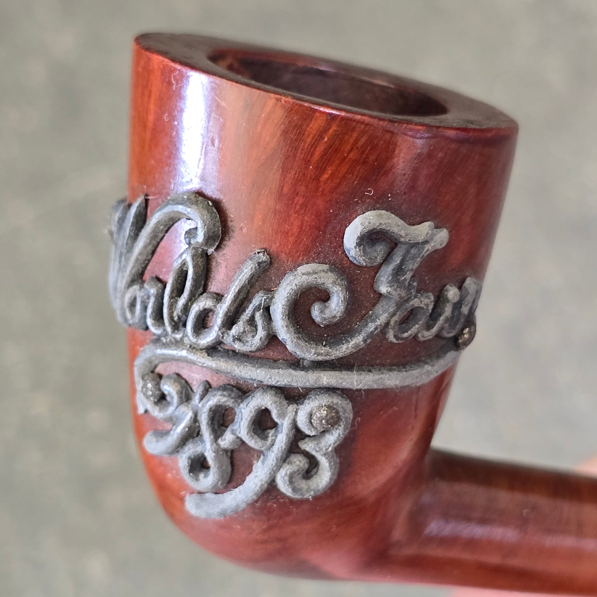 1893 Chicago World's Fair WDC Demuth Souvenir Victorian Briar Smoking Pipe