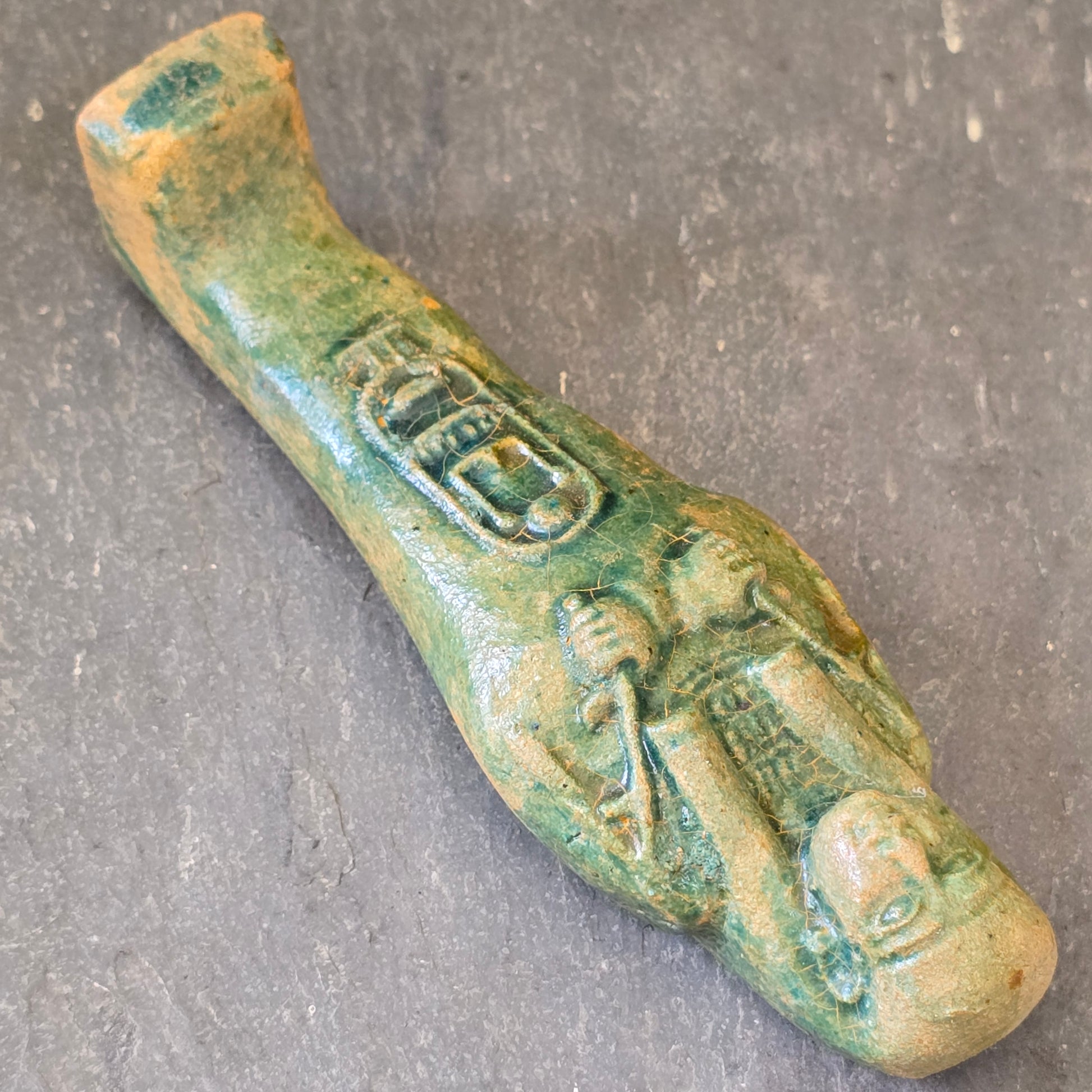 Ancient Egyptian Green Faience Ushabti Antique Egypt Funerary Figure