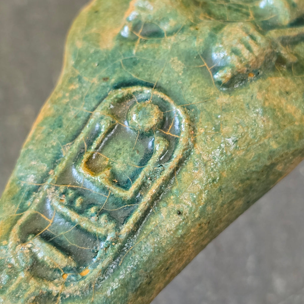 Ancient Egyptian Green Faience Ushabti Antique Egypt Funerary Figure