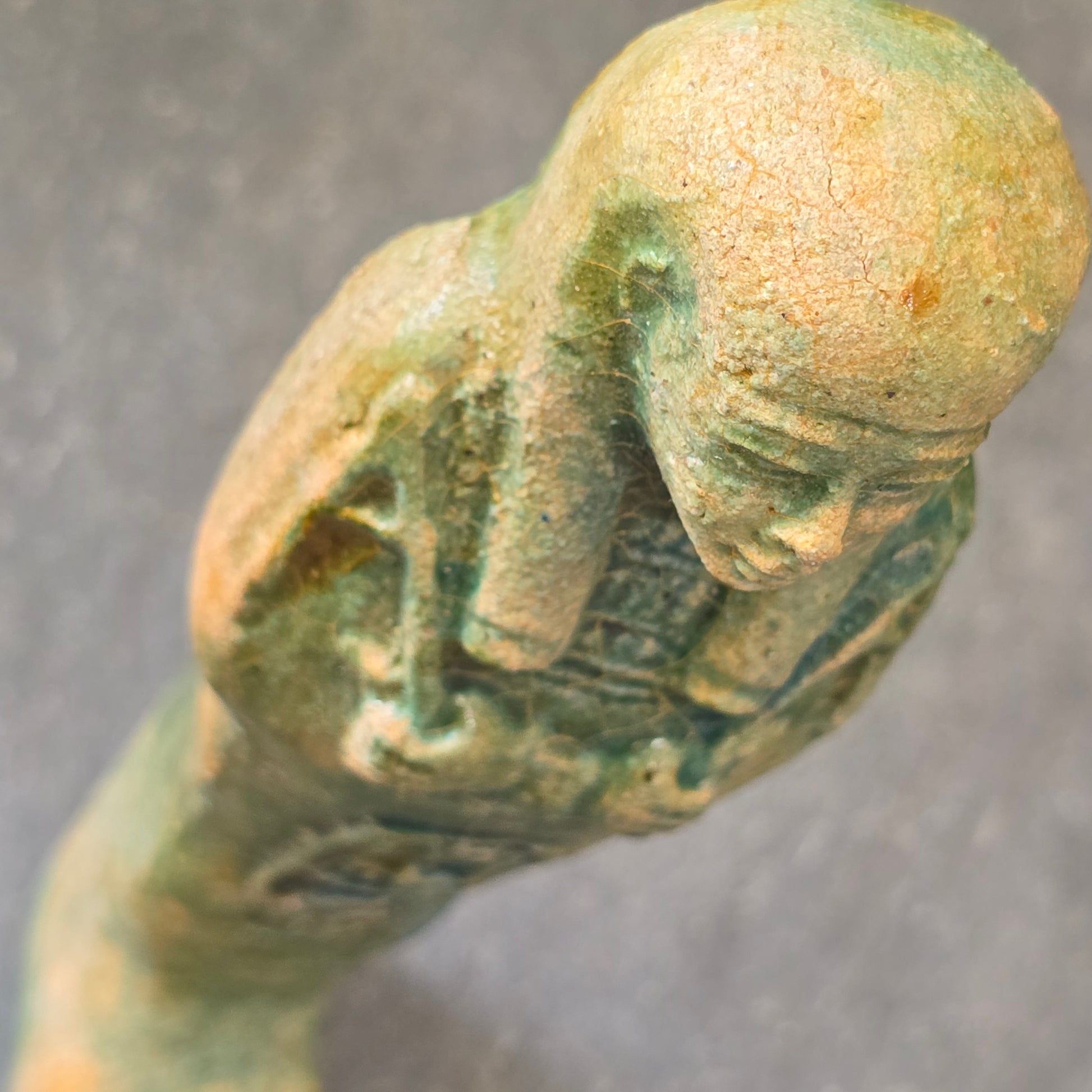 Ancient Egyptian Green Faience Ushabti Antique Egypt Funerary Figure