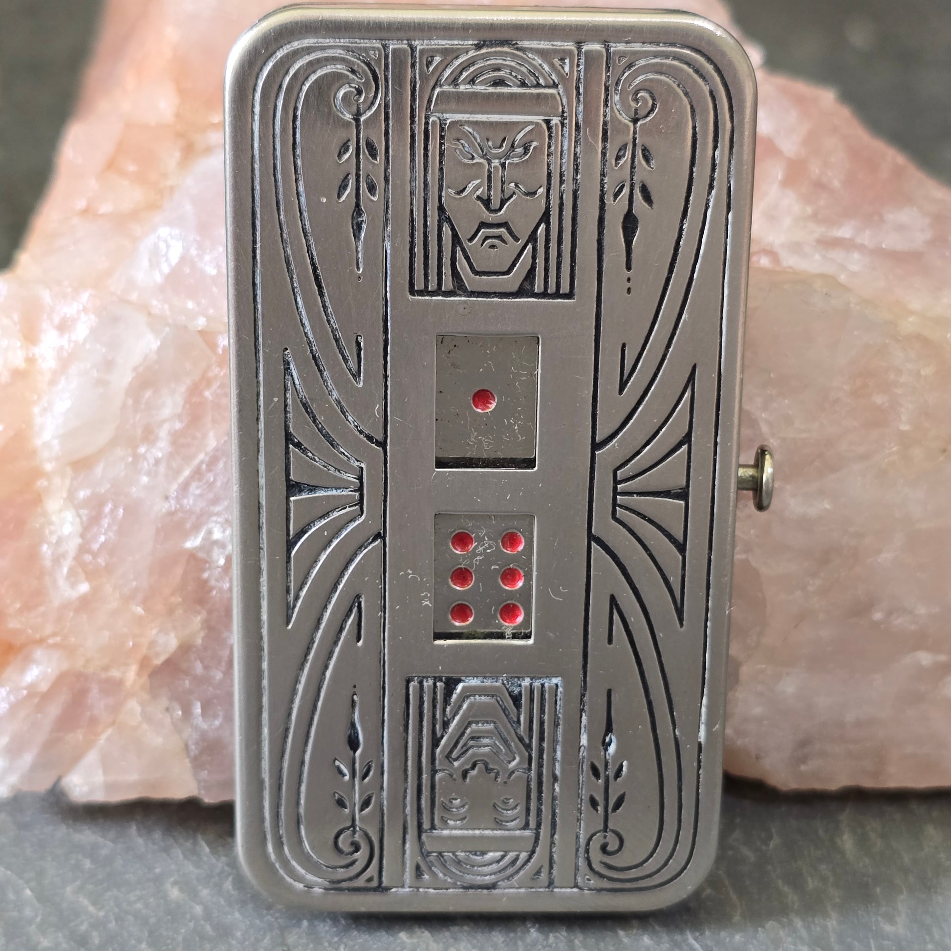 1920's Antique Art Deco Demley Mechanical Auto-Dice Pocket Gambling Game Works