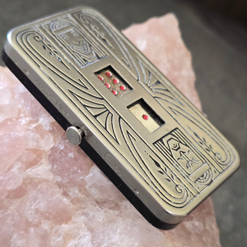 1920's Antique Art Deco Demley Mechanical Auto-Dice Pocket Gambling Game Works