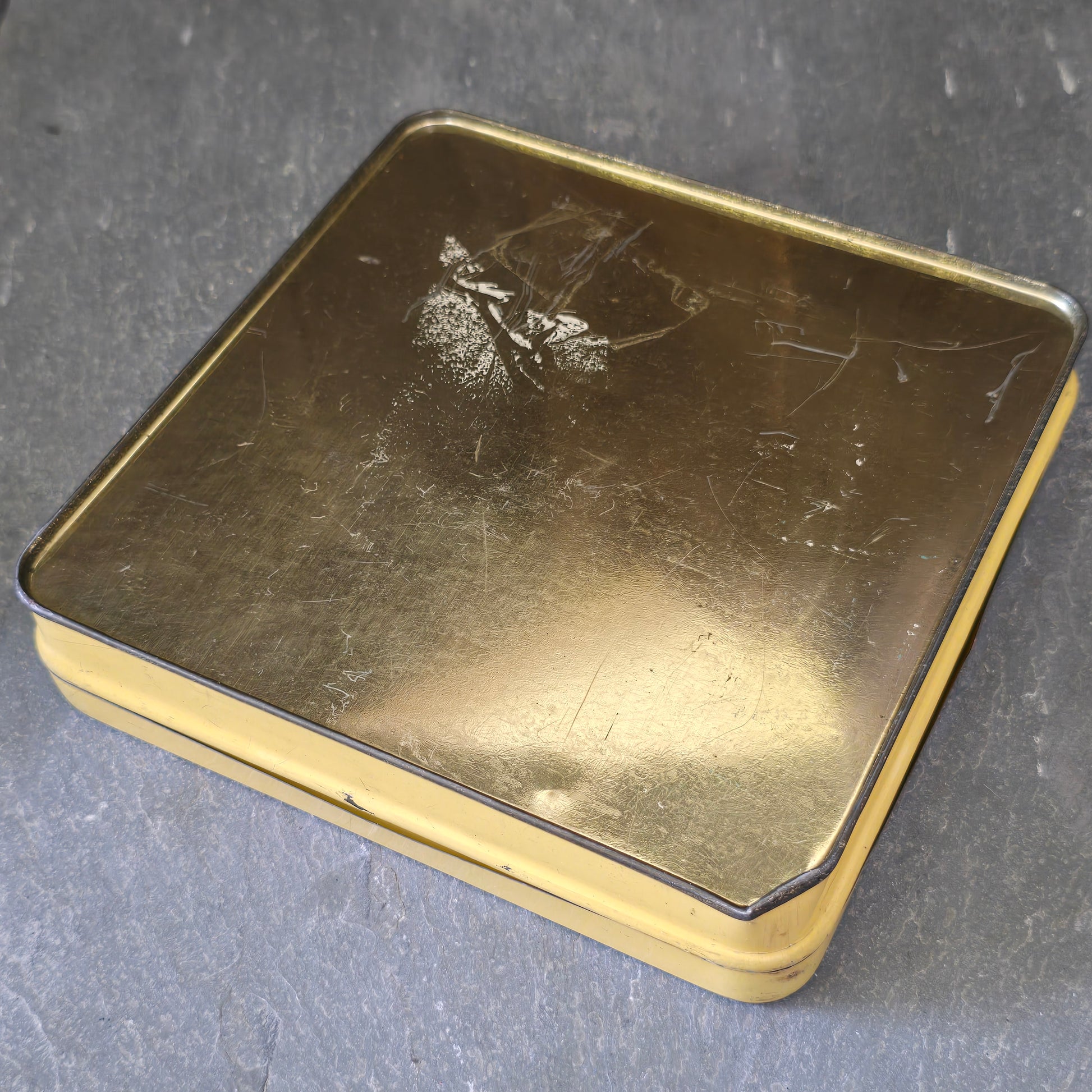 Antique Ephany Quality Candied Stuffed Fruit Candy Advertising Tin Box