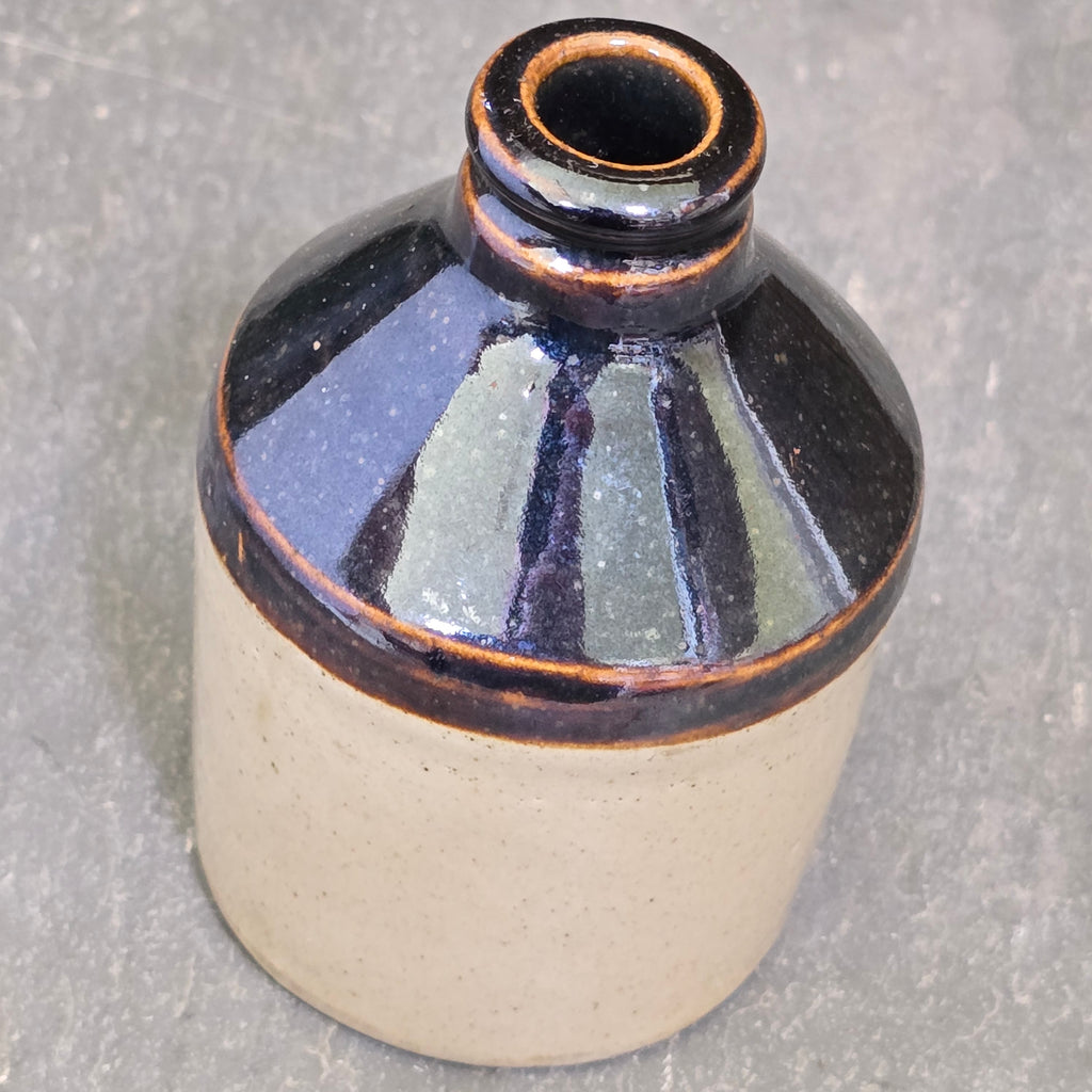 Antique Victorian Mini Stoneware Mercury Medical Crock Jug Apothecary Bottle