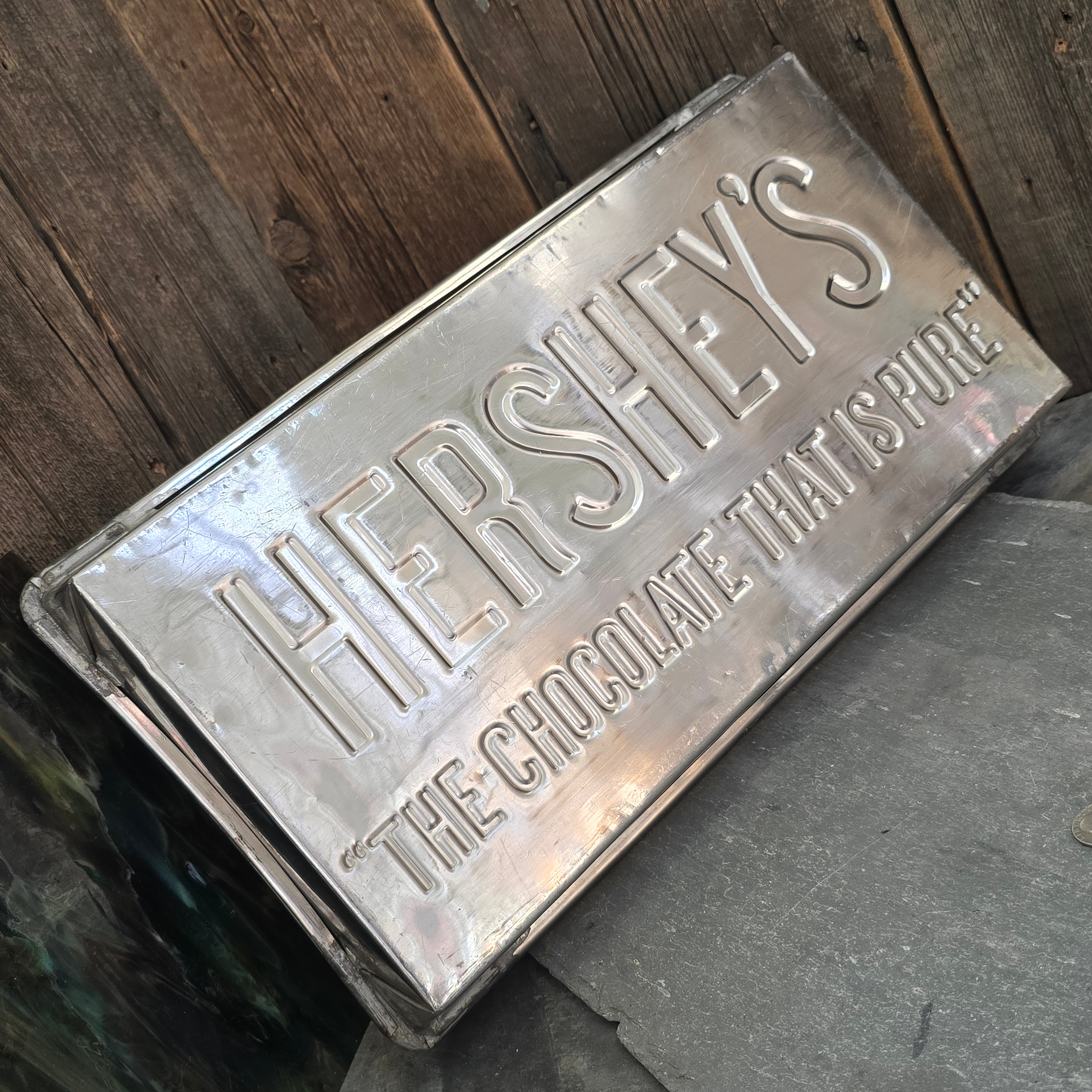 Large Vintage Hershey's Chocolate Bar Factory Industrial Candy Mold Pan 5 Pound