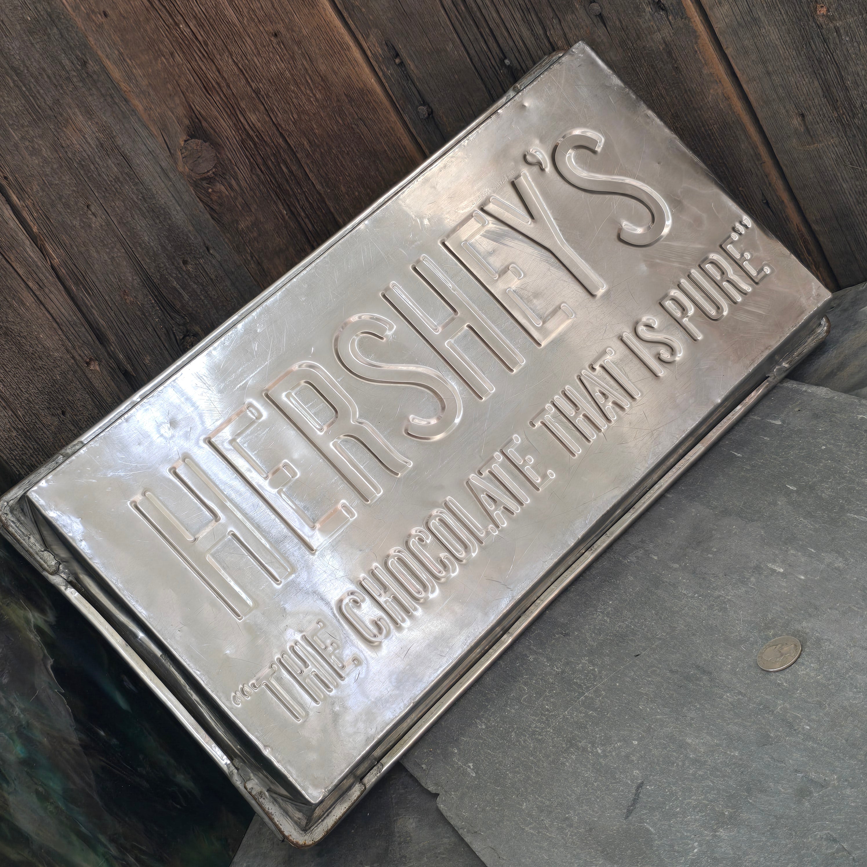 Large Vintage Commercial Hershey's Chocolate Bar Factory Candy Mold Pan 5 Pound