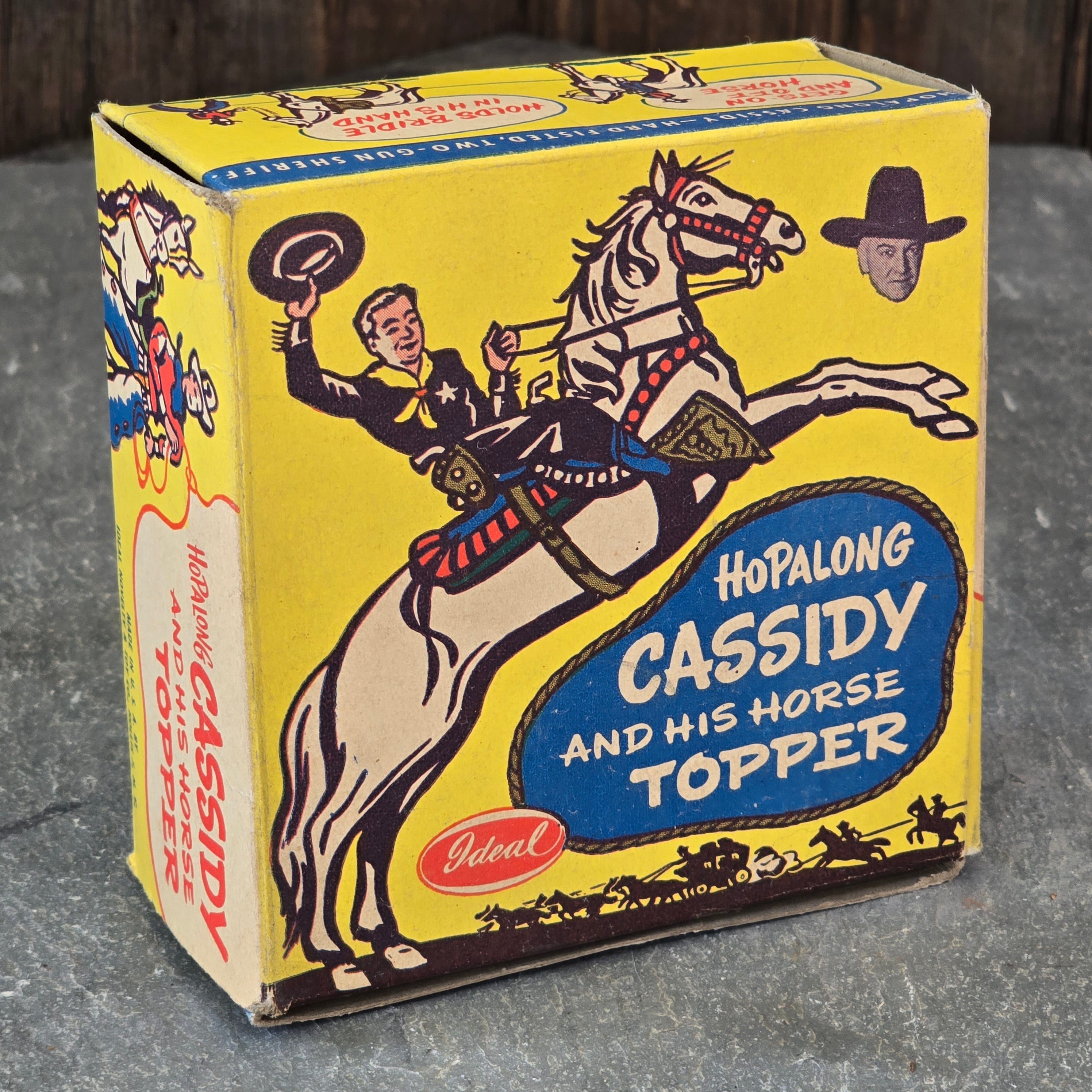 Vintage Ideal Hopalong Cassidy and His Horse Topper Original Toy Box