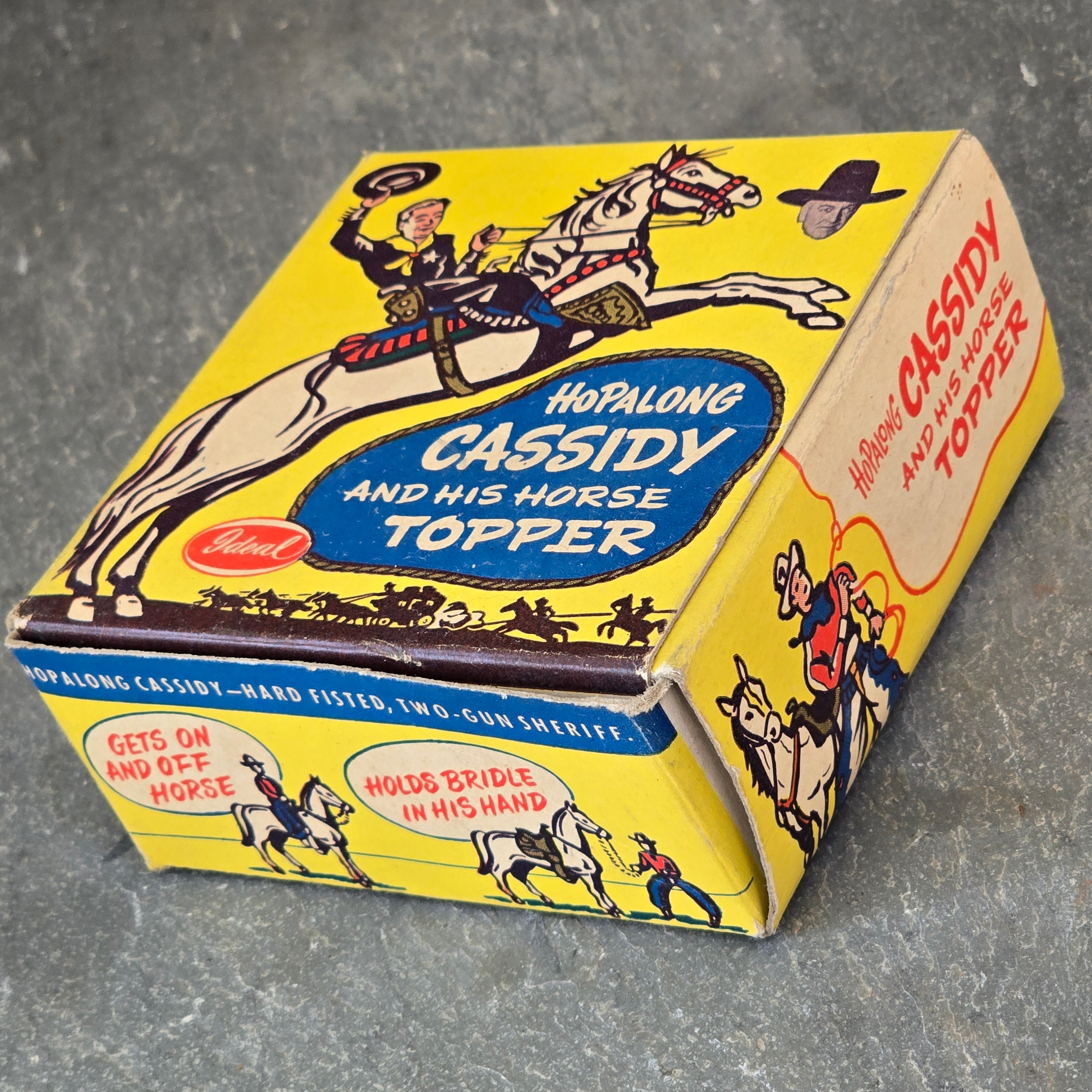 Vintage Ideal Hopalong Cassidy and His Horse Topper Original Toy Box