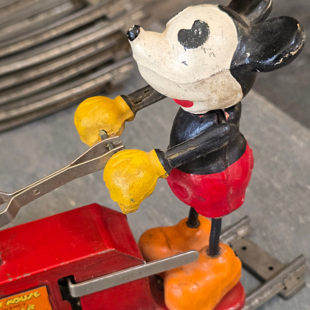Lionel Model No. 1100 Mickey Mouse Hand Car Wind Up Clockwork Antique Toy Train