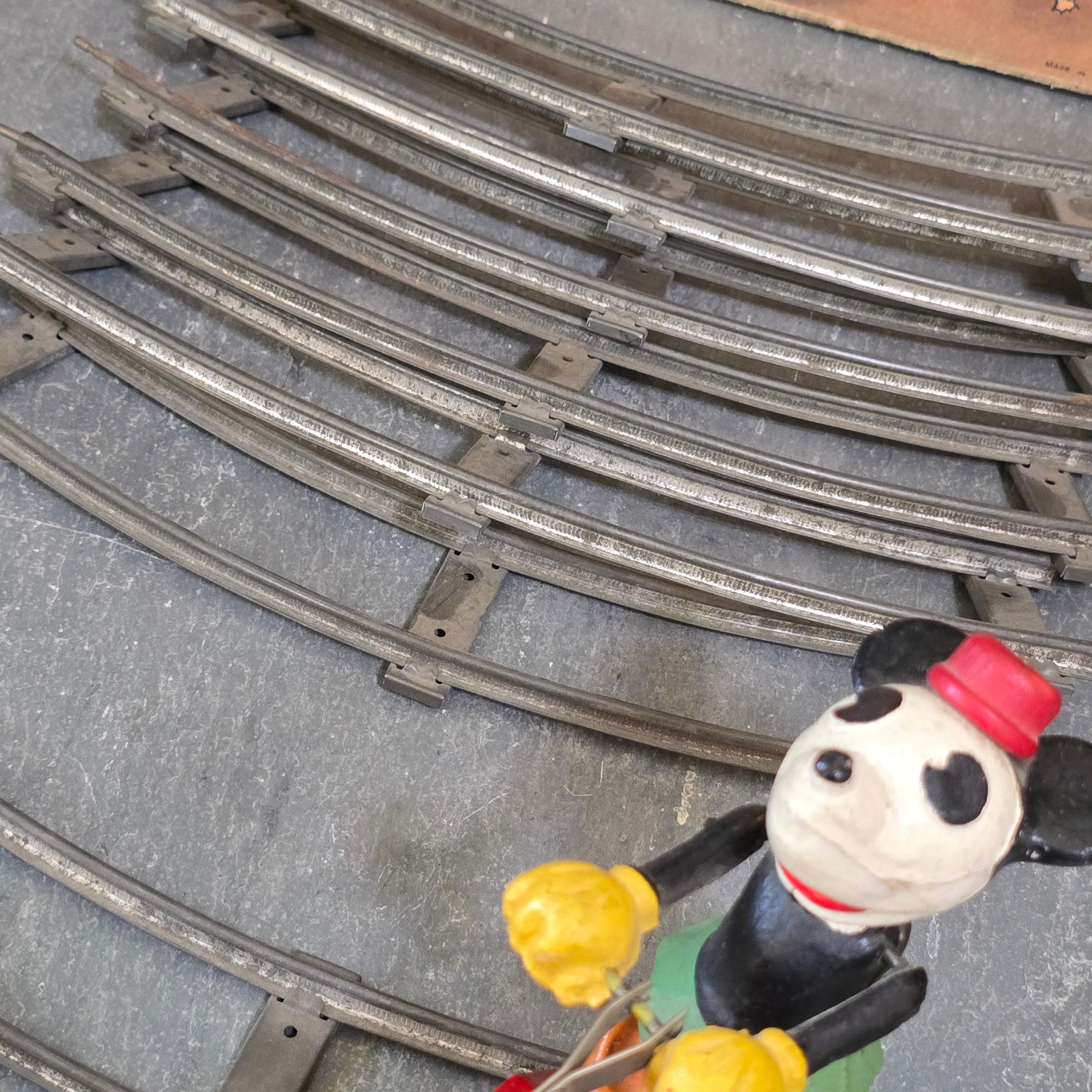 Lionel Model No. 1100 Mickey Mouse Hand Car Wind Up Clockwork Antique Toy Train