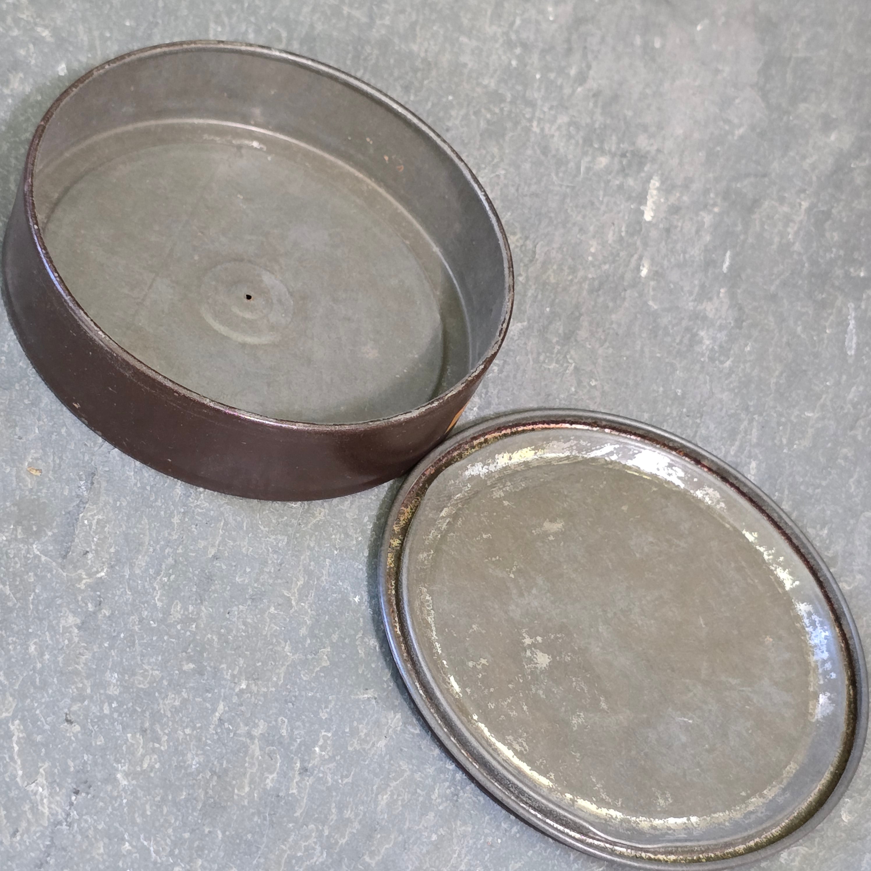 J. & F. Bell Three Nuns Tobacco Small Antique 2 Ounce Advertising Tin Can Box