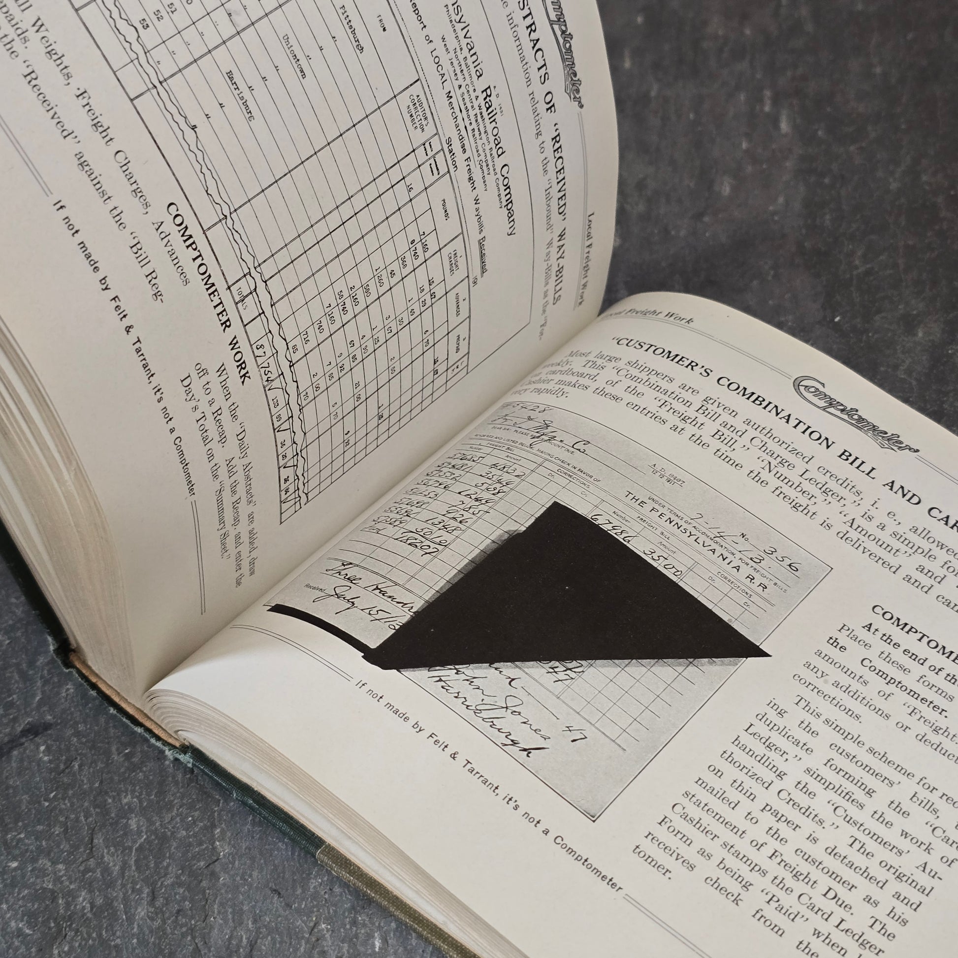 1920 Applied Mechanical Arithmetic as Practiced on the Comptometer Book Manual