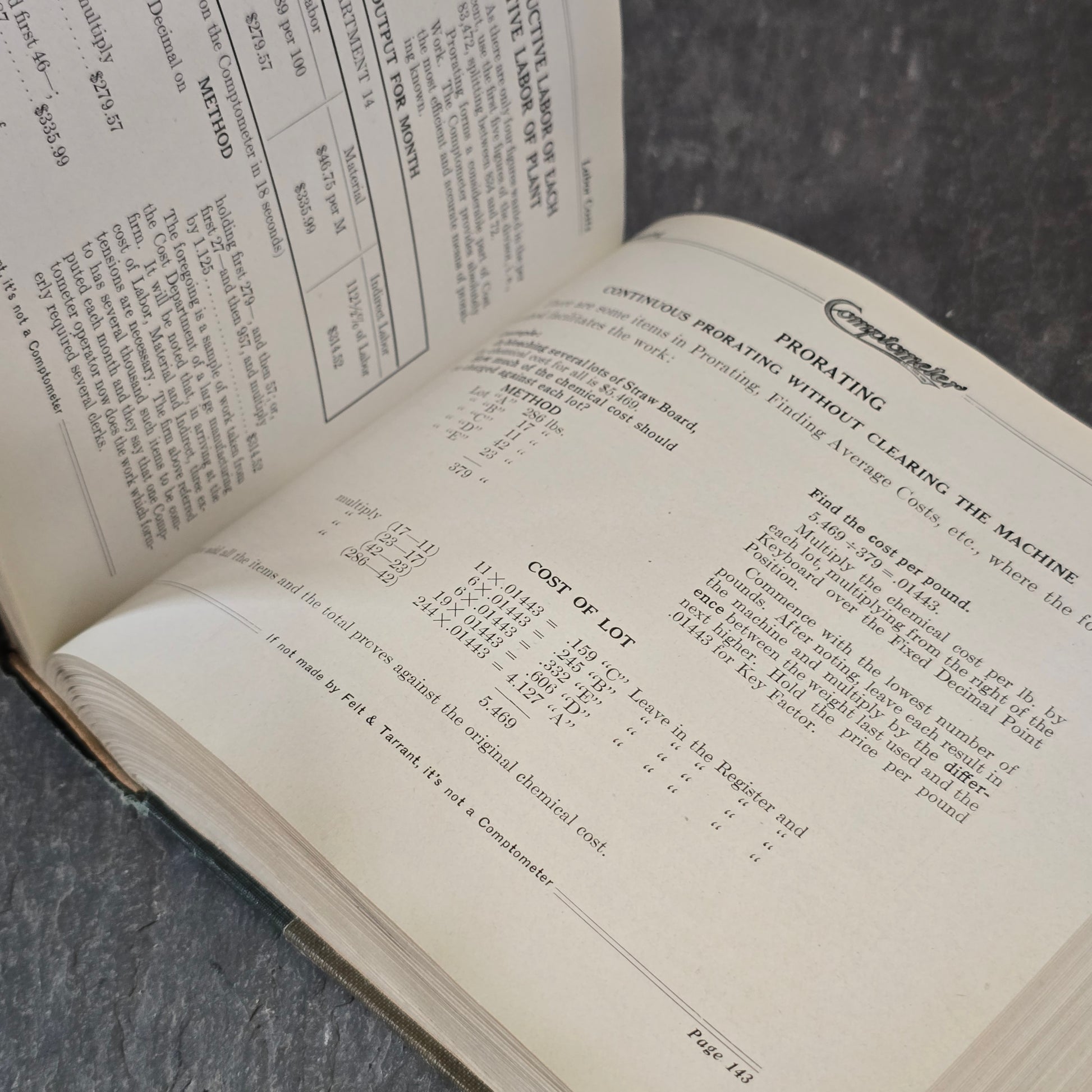 1920 Applied Mechanical Arithmetic as Practiced on the Comptometer Book Manual