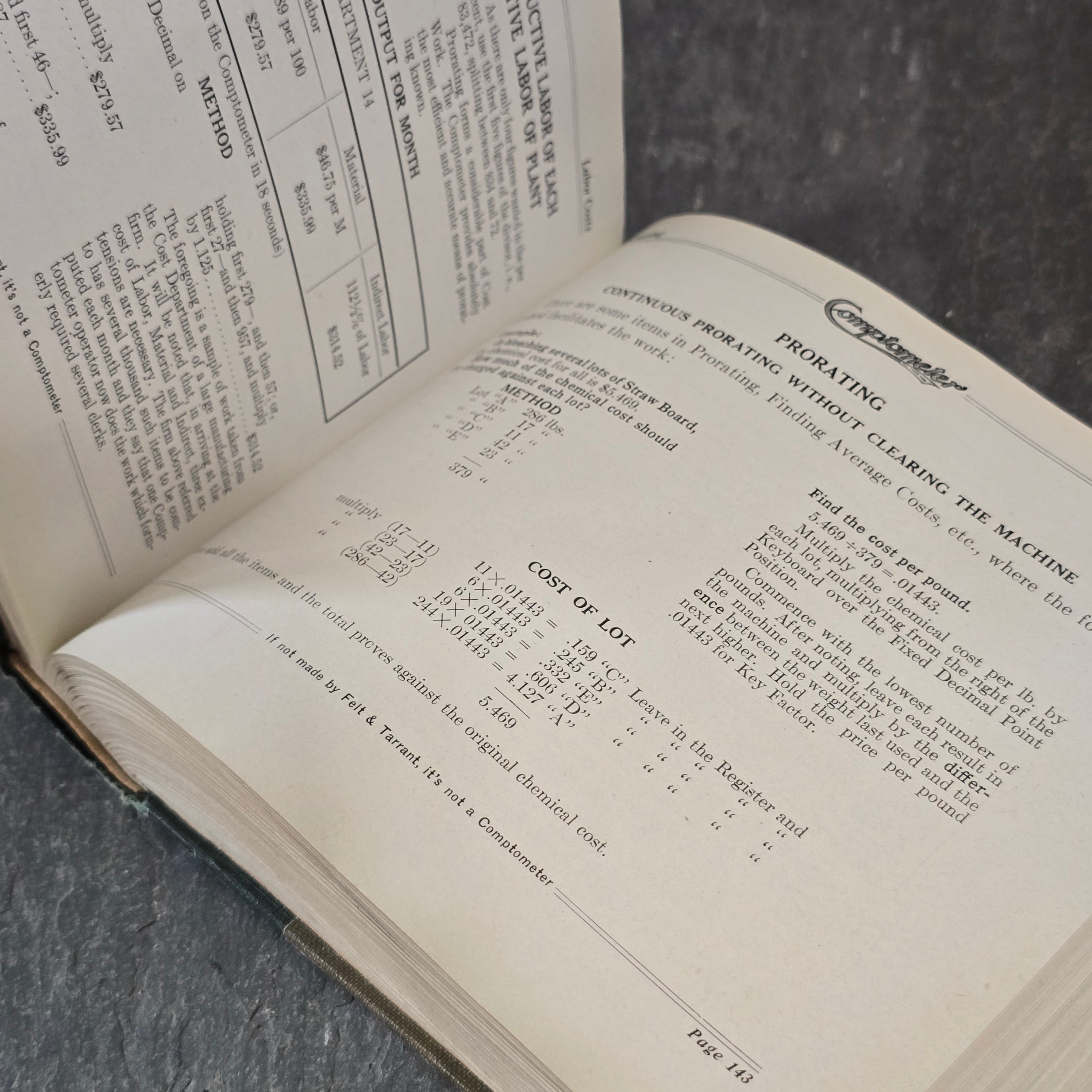 1920 Applied Mechanical Arithmetic as Practiced on the Comptometer Book Manual