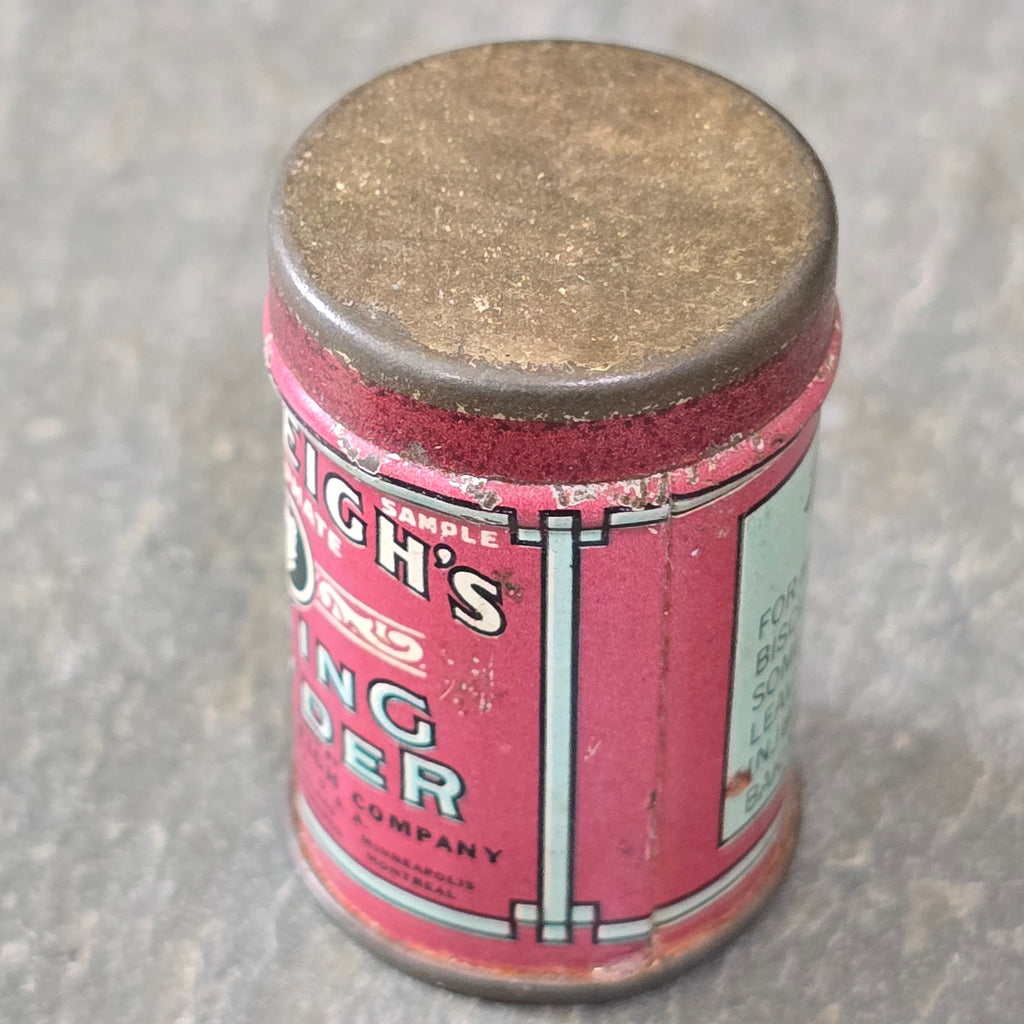 Rawleigh's Baking Powder Tiny Miniature Free Sample Antique Advertising Tin Can