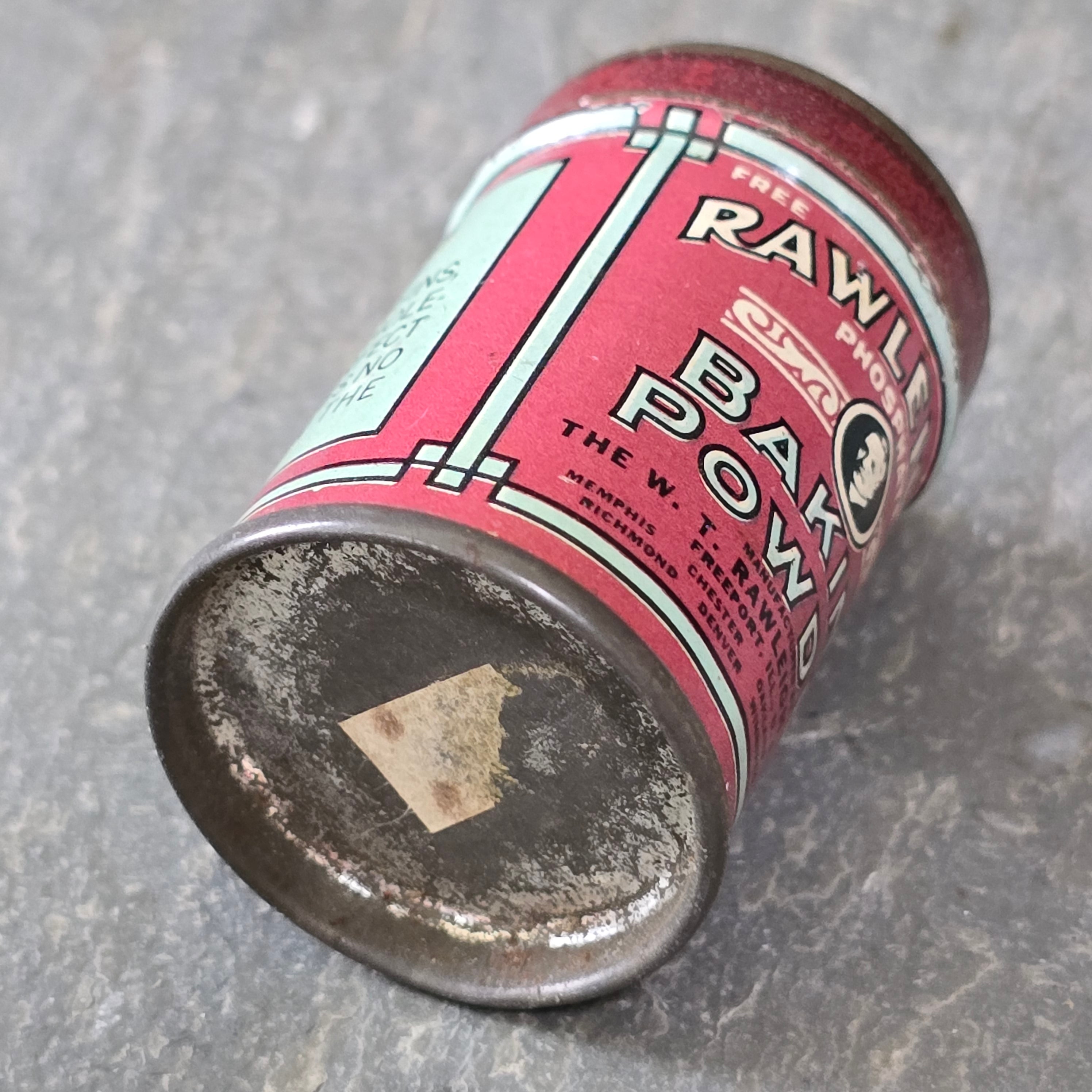 Rawleigh's Baking Powder Tiny Miniature Free Sample Antique Advertising Tin Can