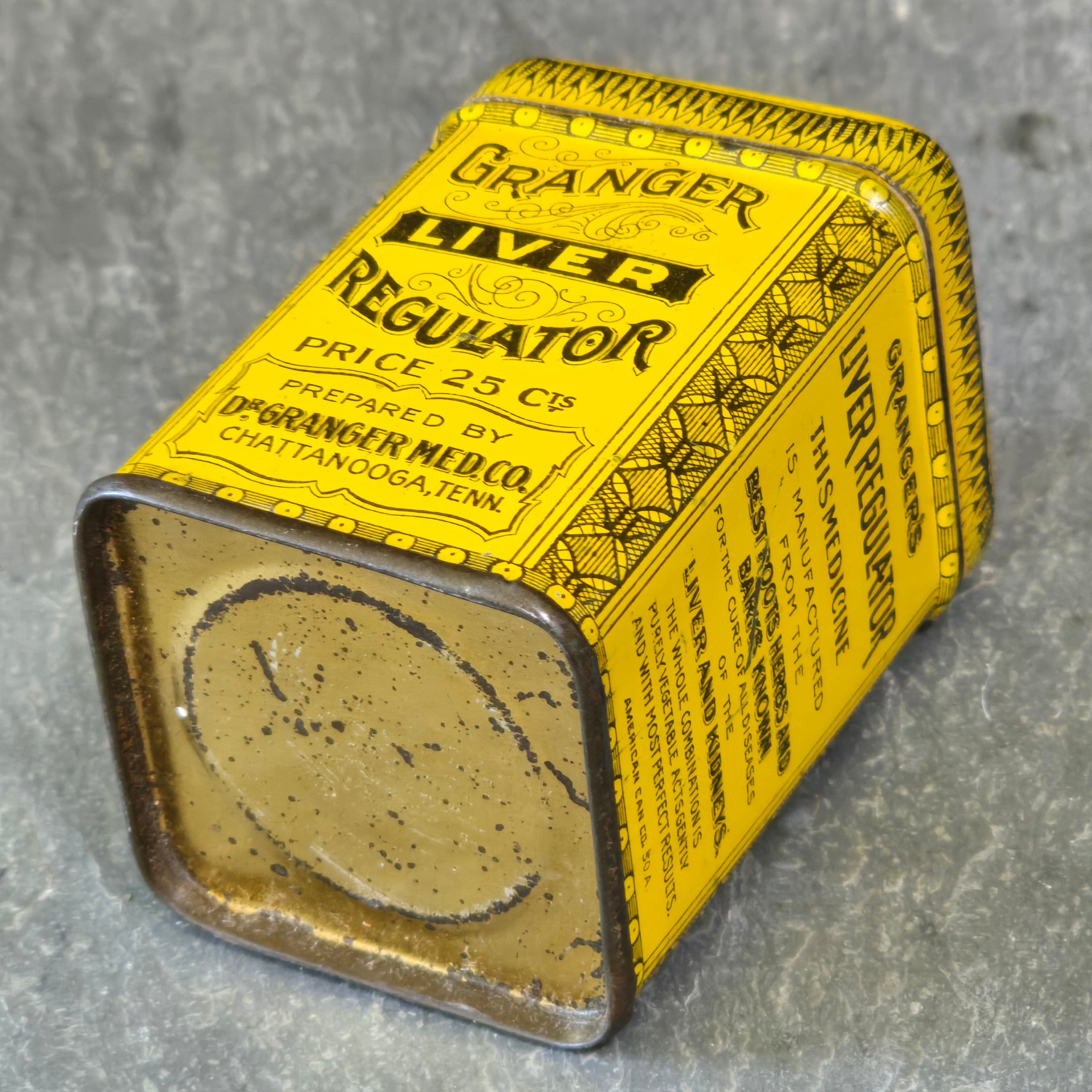 Granger Liver Regulator Dr. Granger Medicine Co. Advertising Tin w/ Contents