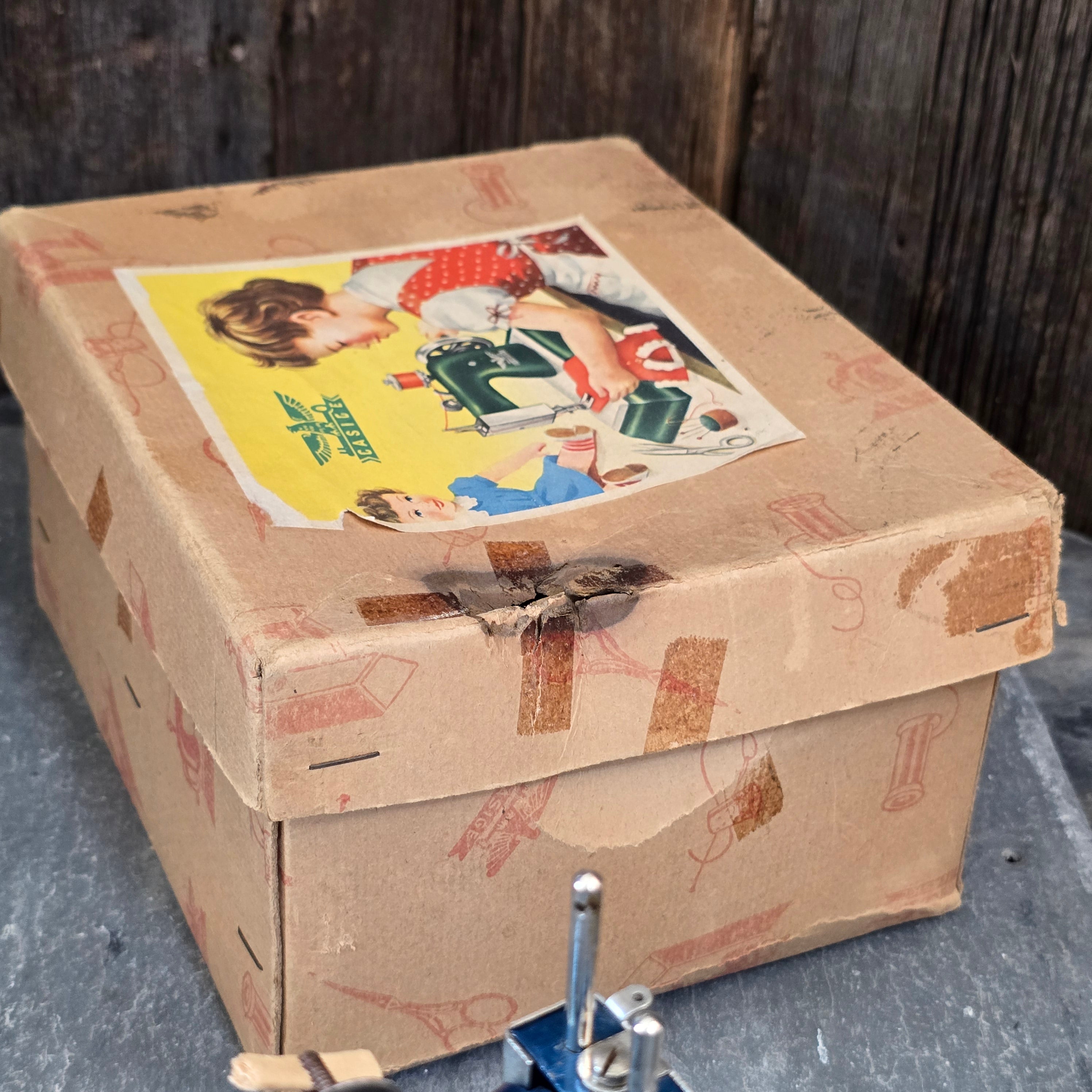 Vintage Casige Model 1470 Mid-Century German Toy Sewing Machine in Original Box