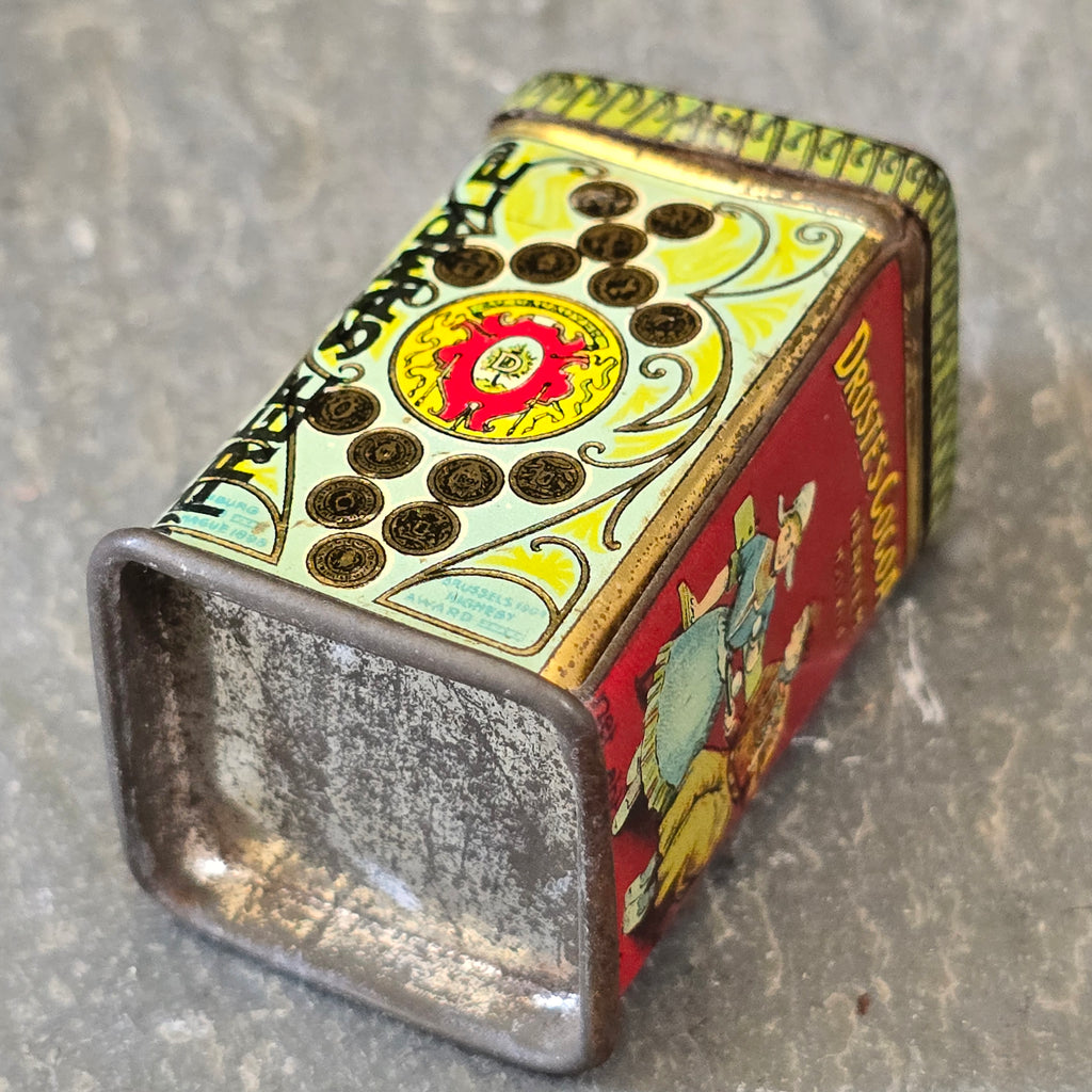Droste's Cocoa Miniature Free Sample Tiny Advertising Tin Box Dutch Can Antique