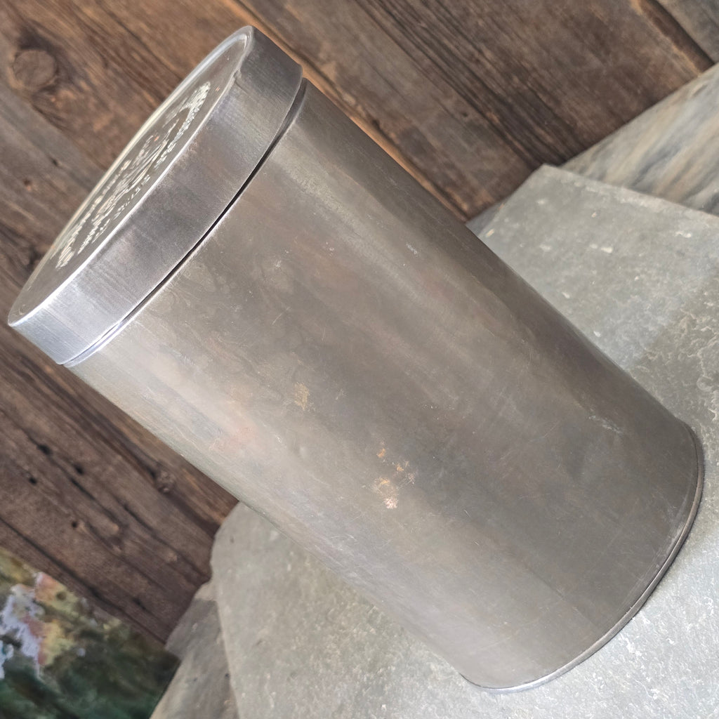 Joseph R. Peebles' Sons Co. Cincinnati, OH Embossed Advertising Tin Canister