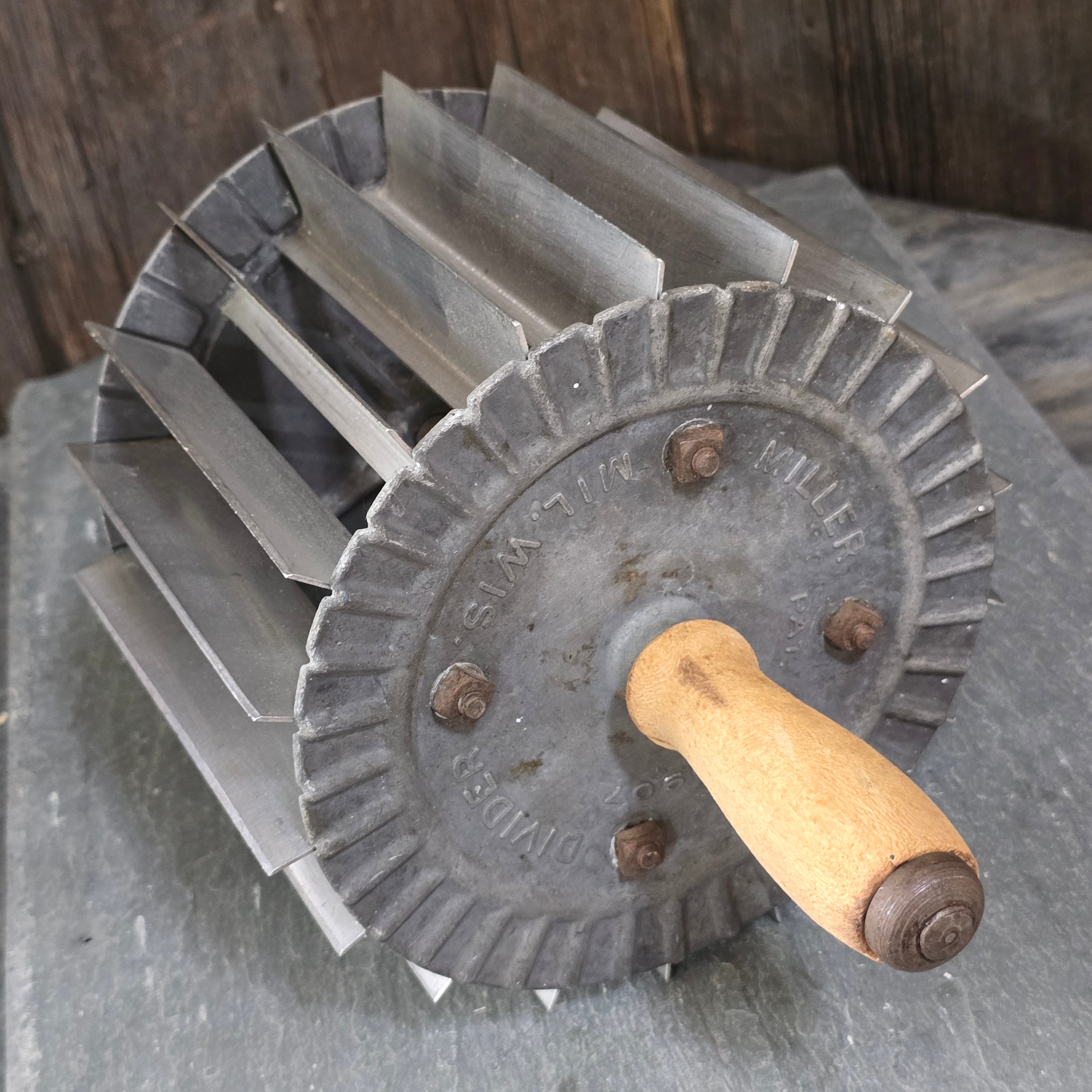 Antique 1907 Patent Miller Bun Divider Dough Separator Cutter Divider Tool