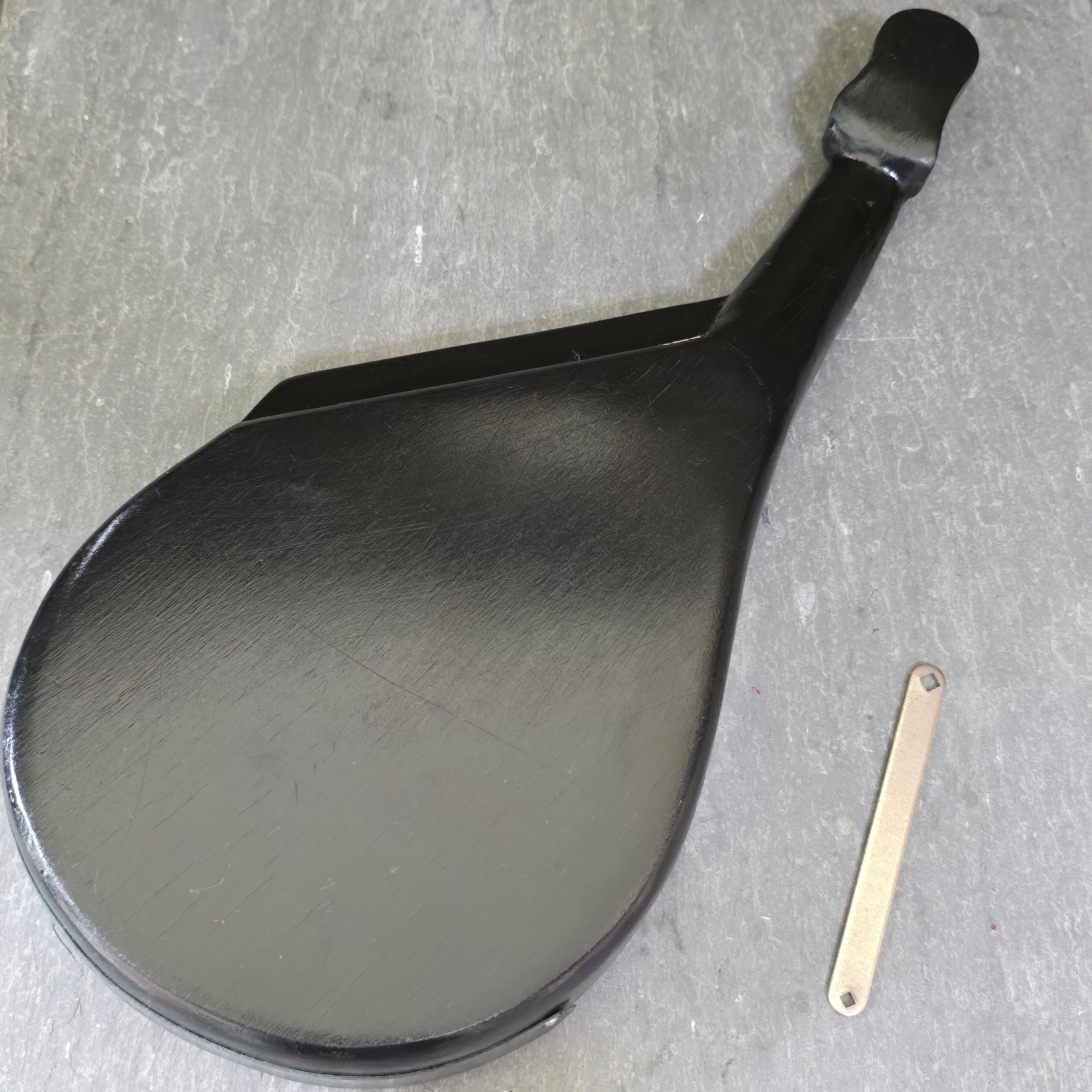 Vintage Hand-Painted Ukrainian Bandura Wood Inlaid Parquetry String Instrument