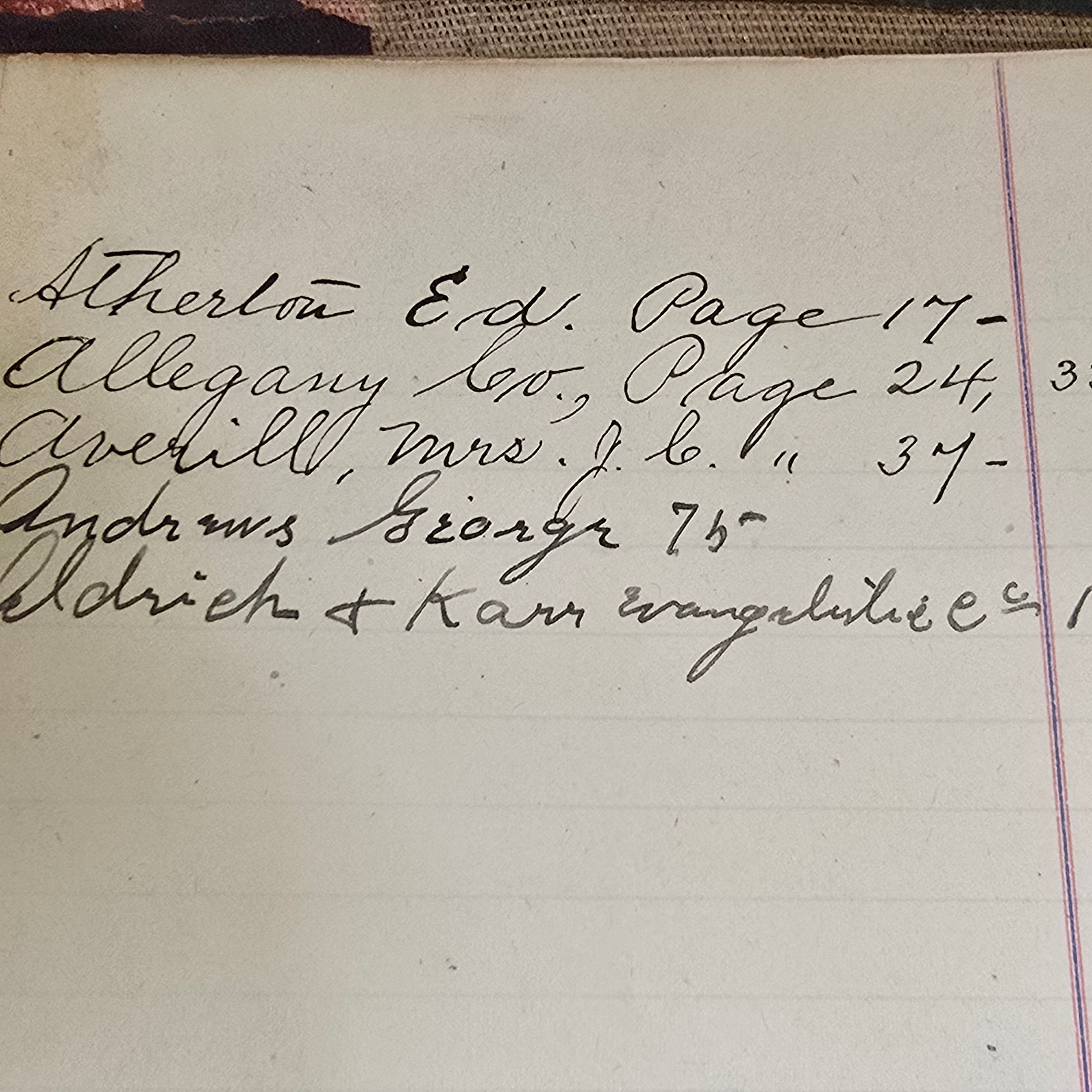 Antique Large Accounting Farming Ledger Angelica, New York Egg Farm Book 1909