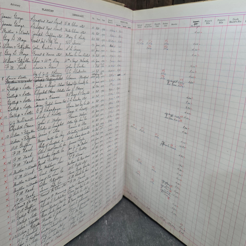 1931 Distribution Docket Fred Ludwick Sheriff McKean County PA Ledger Case Book