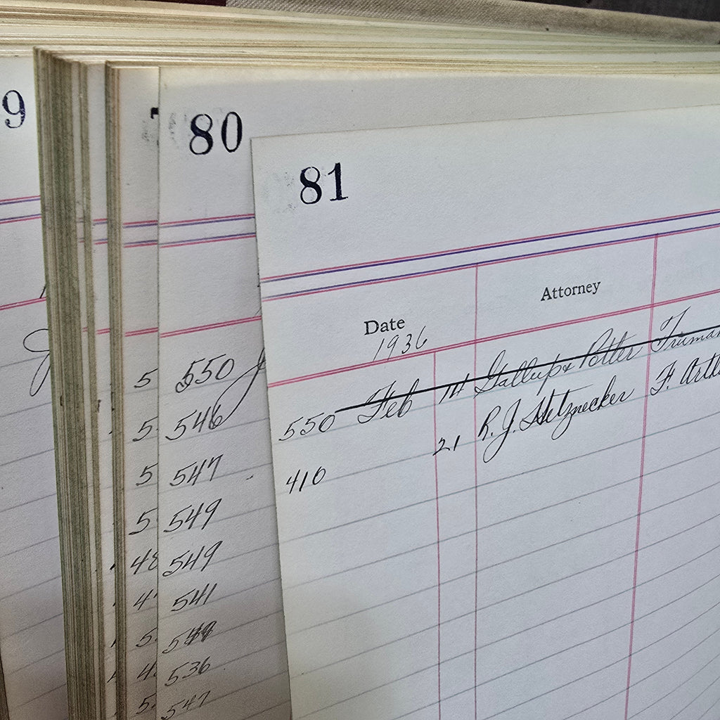 1931 Distribution Docket Fred Ludwick Sheriff McKean County PA Ledger Case Book