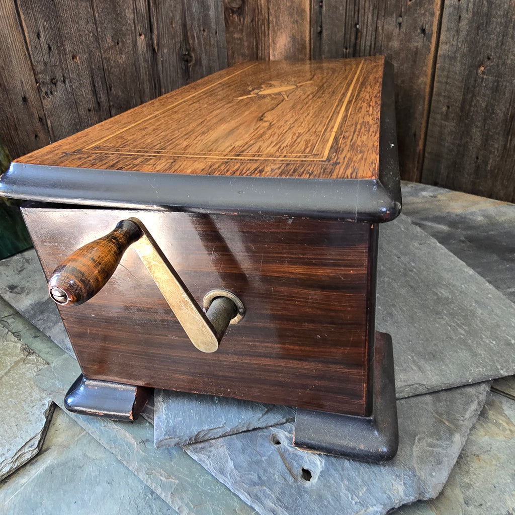 Antique Late Victorian Mermod Freres 8 Tune 62 Note 9 Inch Cylinder Music Box