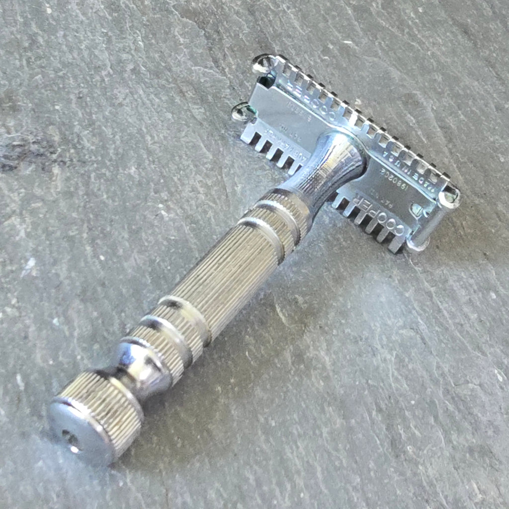 Antique Cooper MonoBilt One-Piece Razor in Original Box with Instruction Book