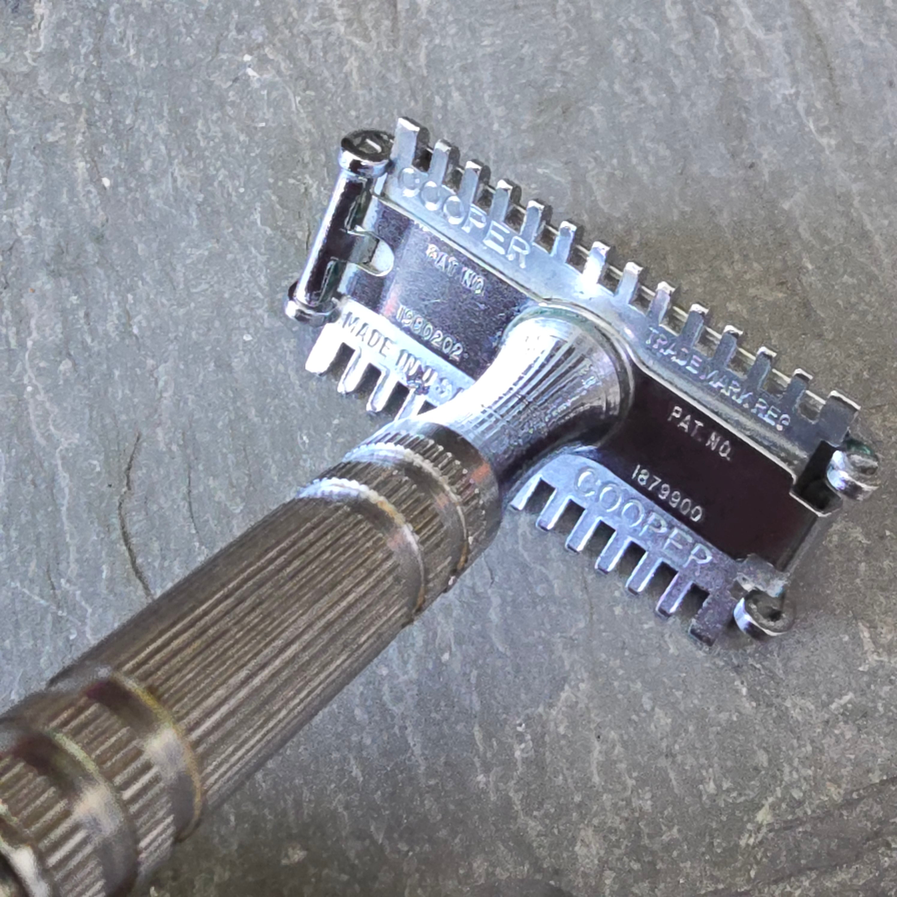 Antique Cooper MonoBilt One-Piece Razor in Original Box with Instruction Book