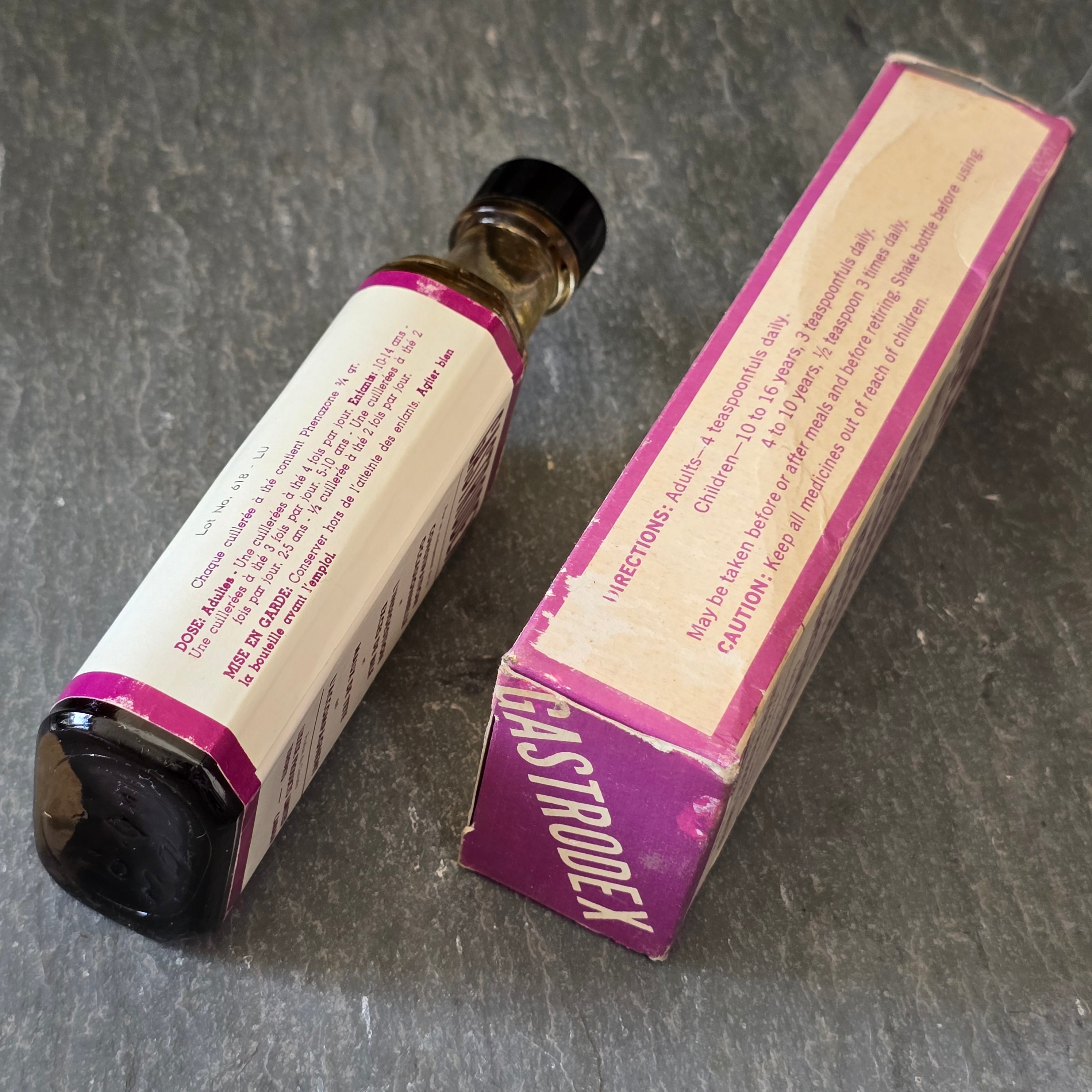 NOS Gastrodex Vintage Banned Quack Medicine Bottle in Original Box Full Cure