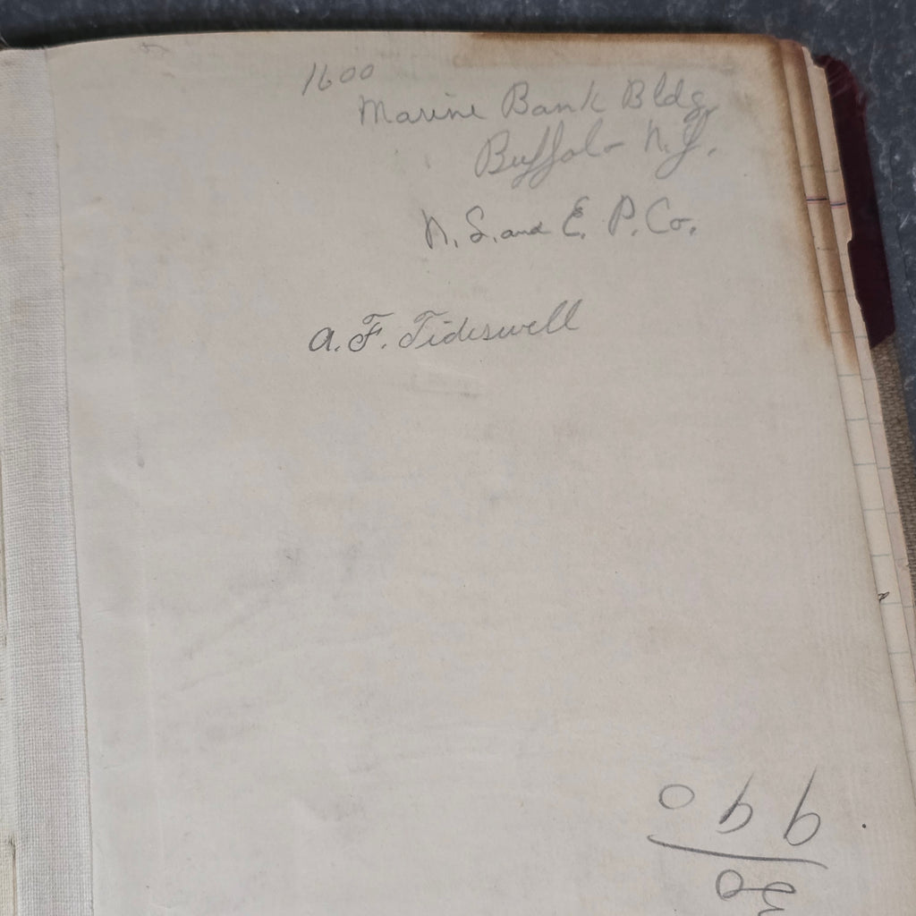 Early 1900's Westfield, NY Area Accounting Ledger Book w/ Interesting Writing