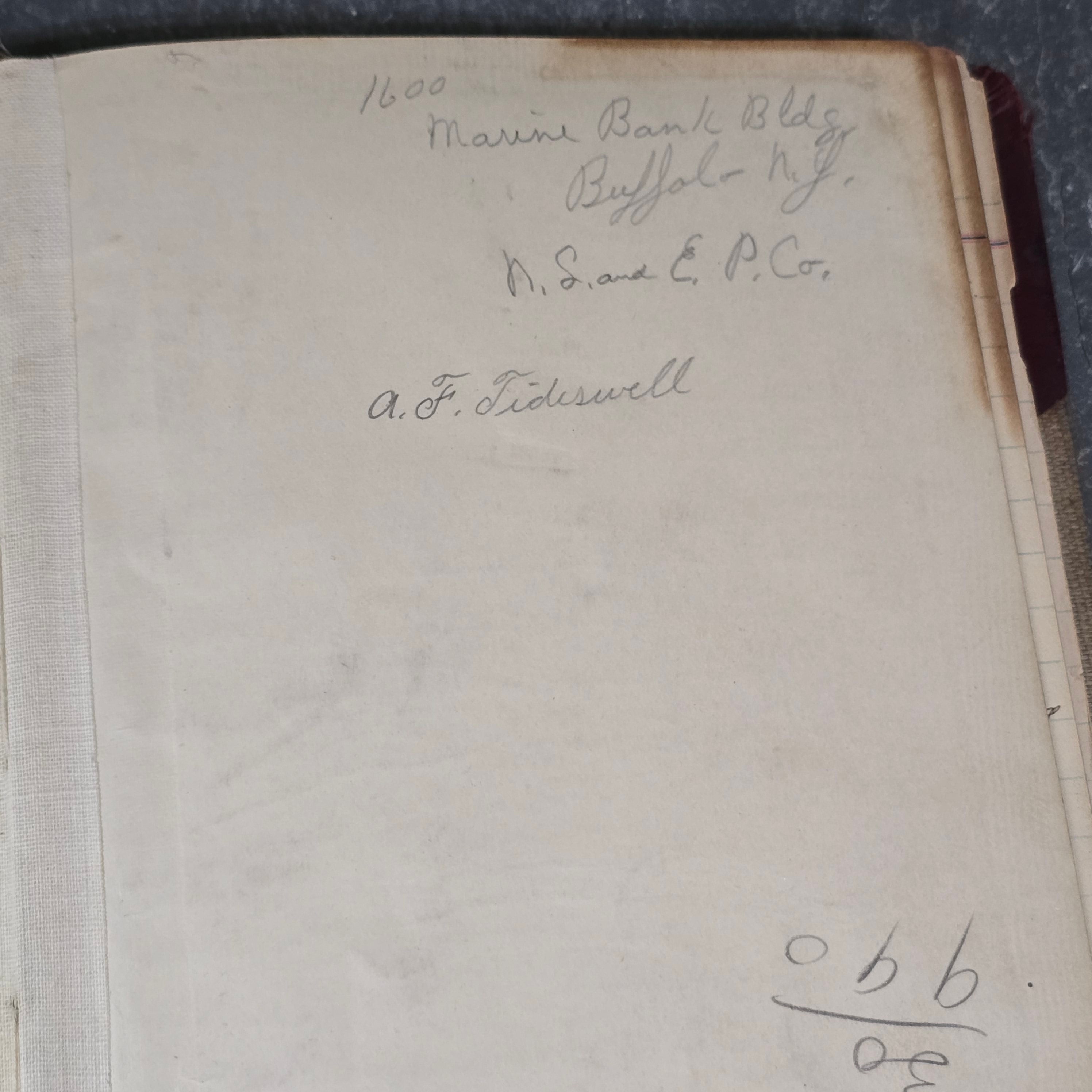 Early 1900's Westfield, NY Area Accounting Ledger Book w/ Interesting Writing