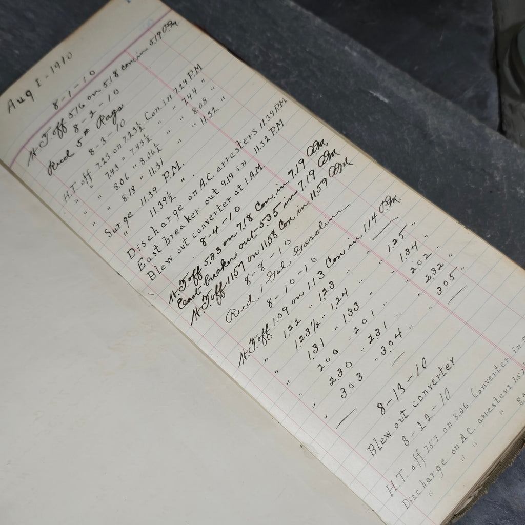 Early 1900's Westfield, NY Area Accounting Ledger Book w/ Interesting Writing