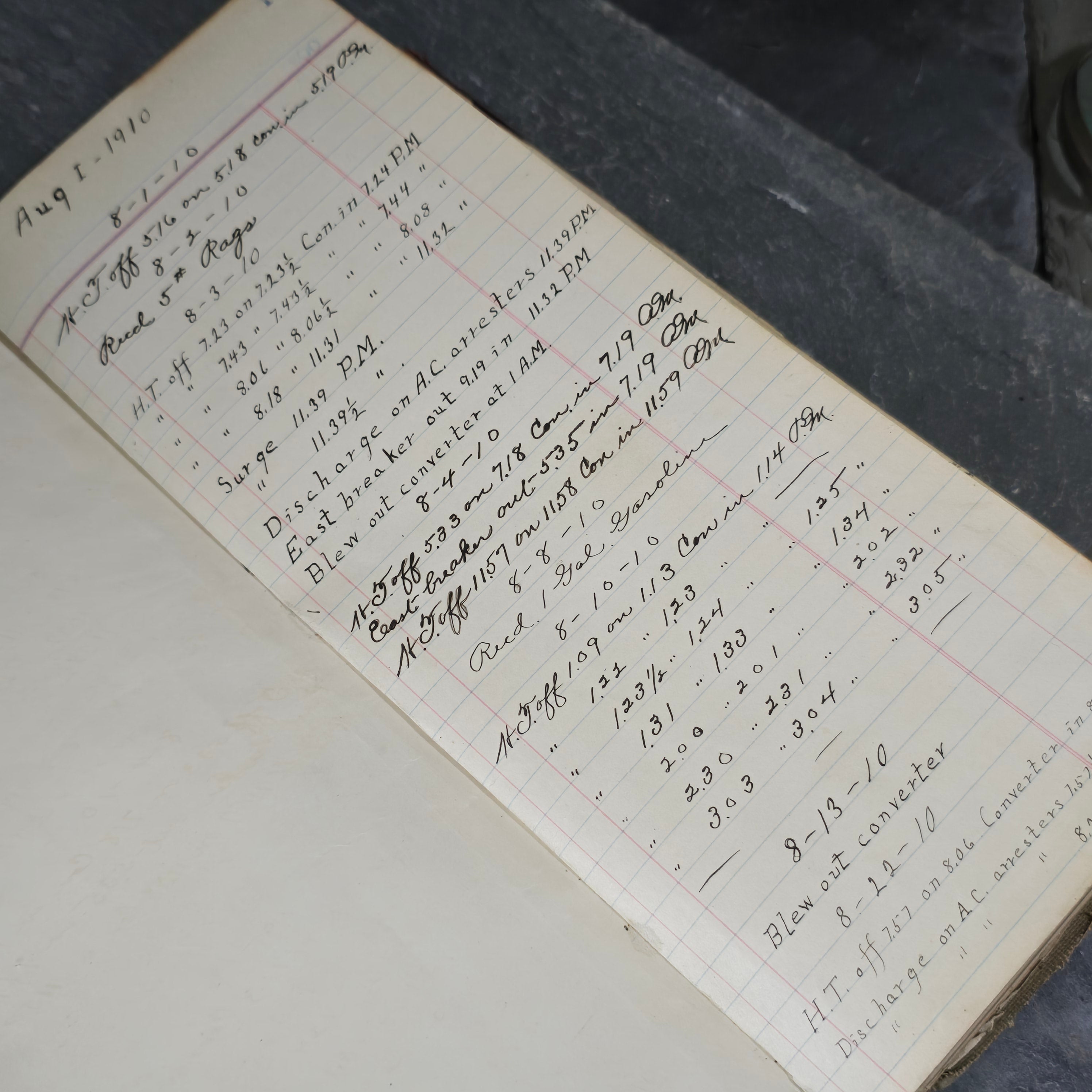 Early 1900's Westfield, NY Area Accounting Ledger Book w/ Interesting Writing