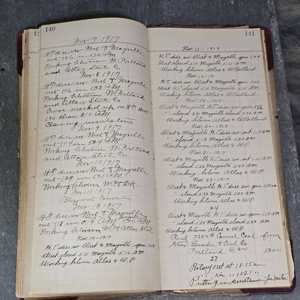 Early 1900's Westfield, NY Area Accounting Ledger Book w/ Interesting Writing