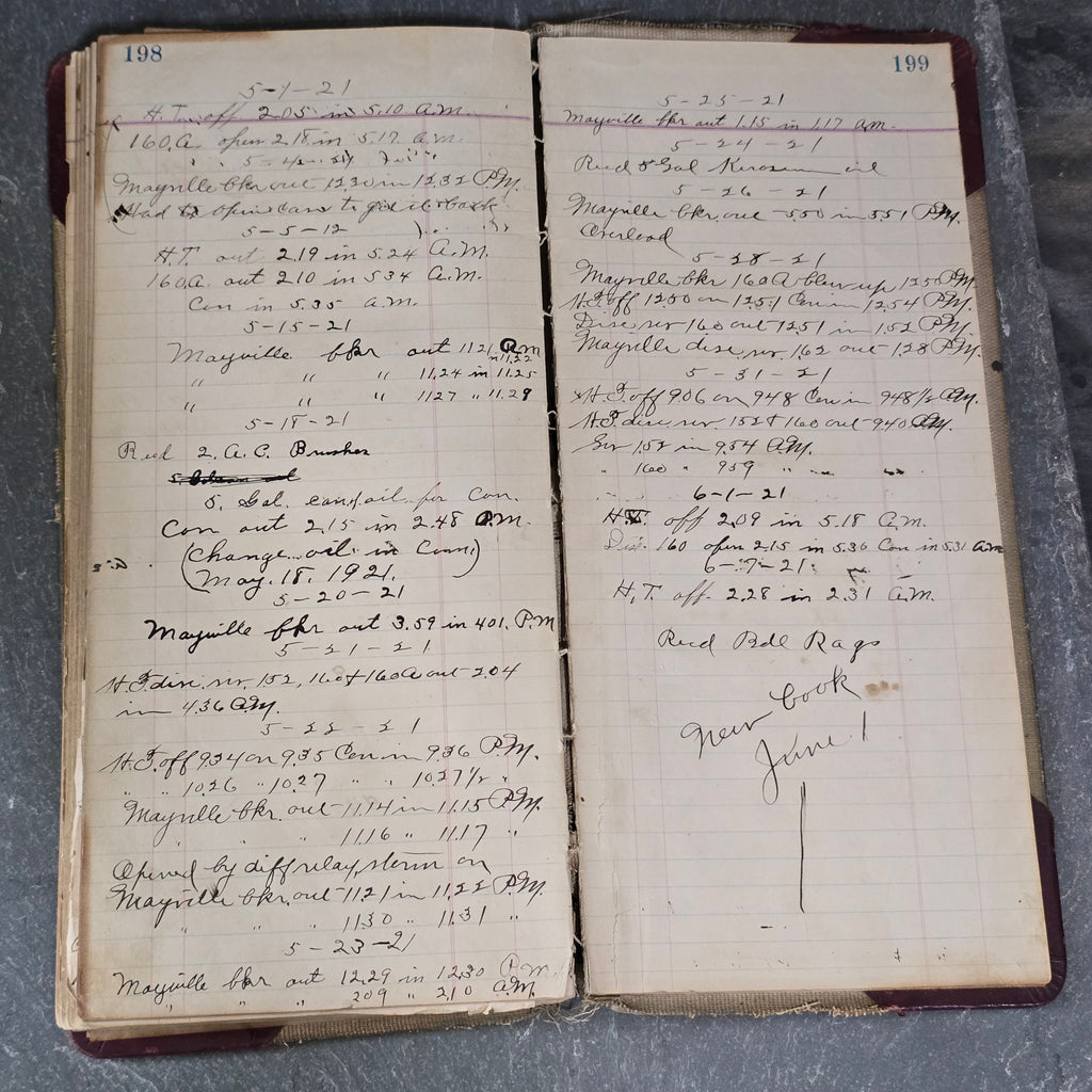 Early 1900's Westfield, NY Area Accounting Ledger Book w/ Interesting Writing