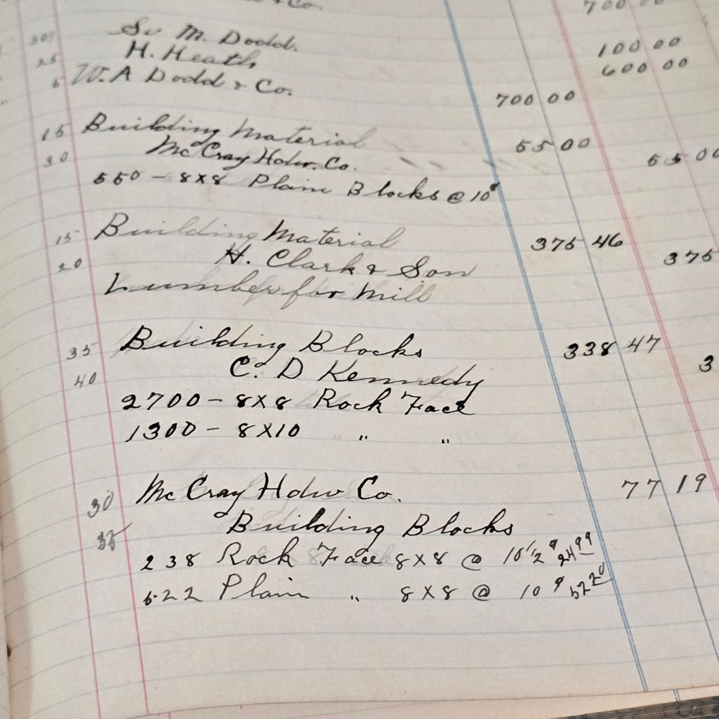 1906 Antique W.A. Dodd & Co. Accounting Ledger Book Corry, Pennsylvania