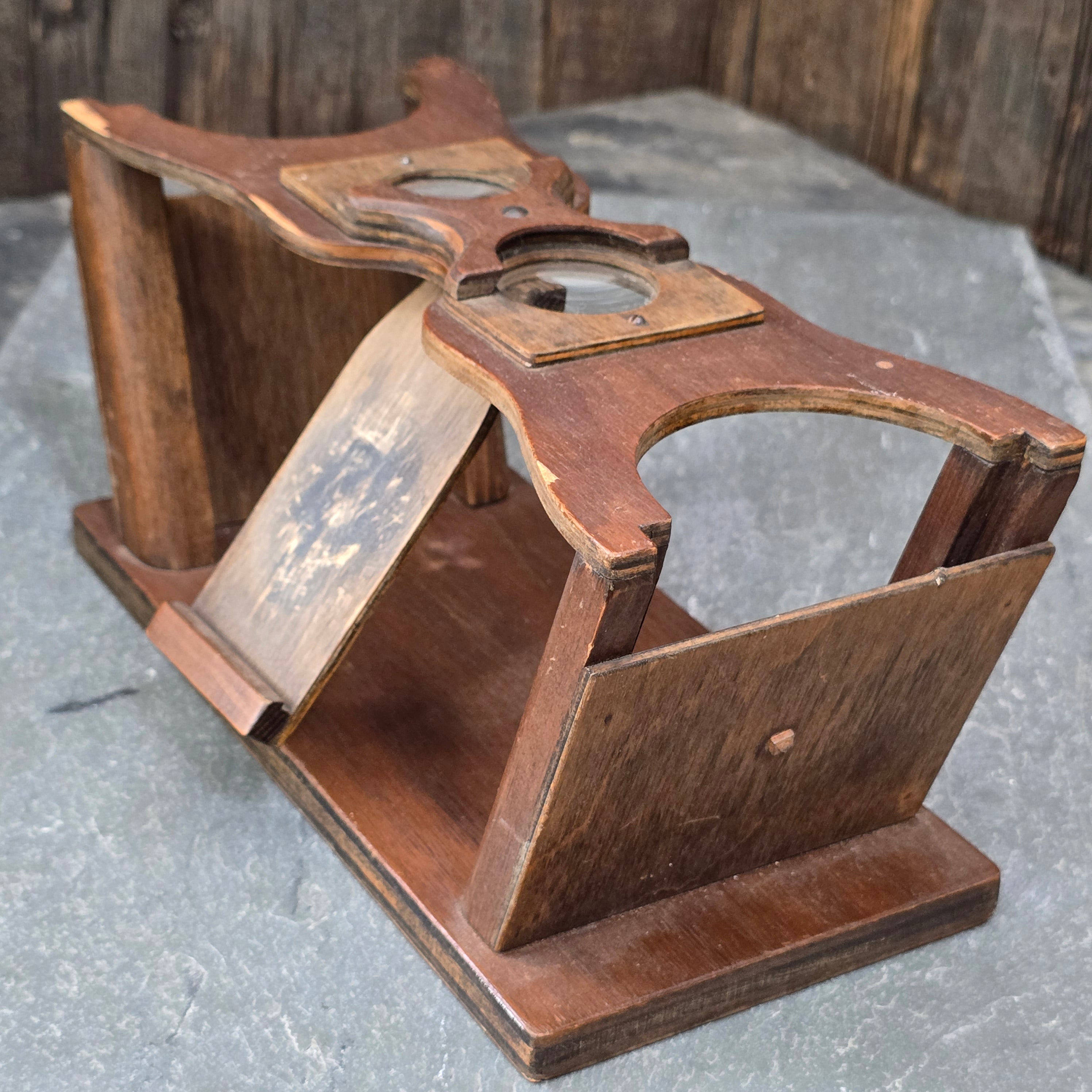 Antique Wooden Cheiroscope Medical Device Eye Doctor Lazy Eye Treatment Therapy